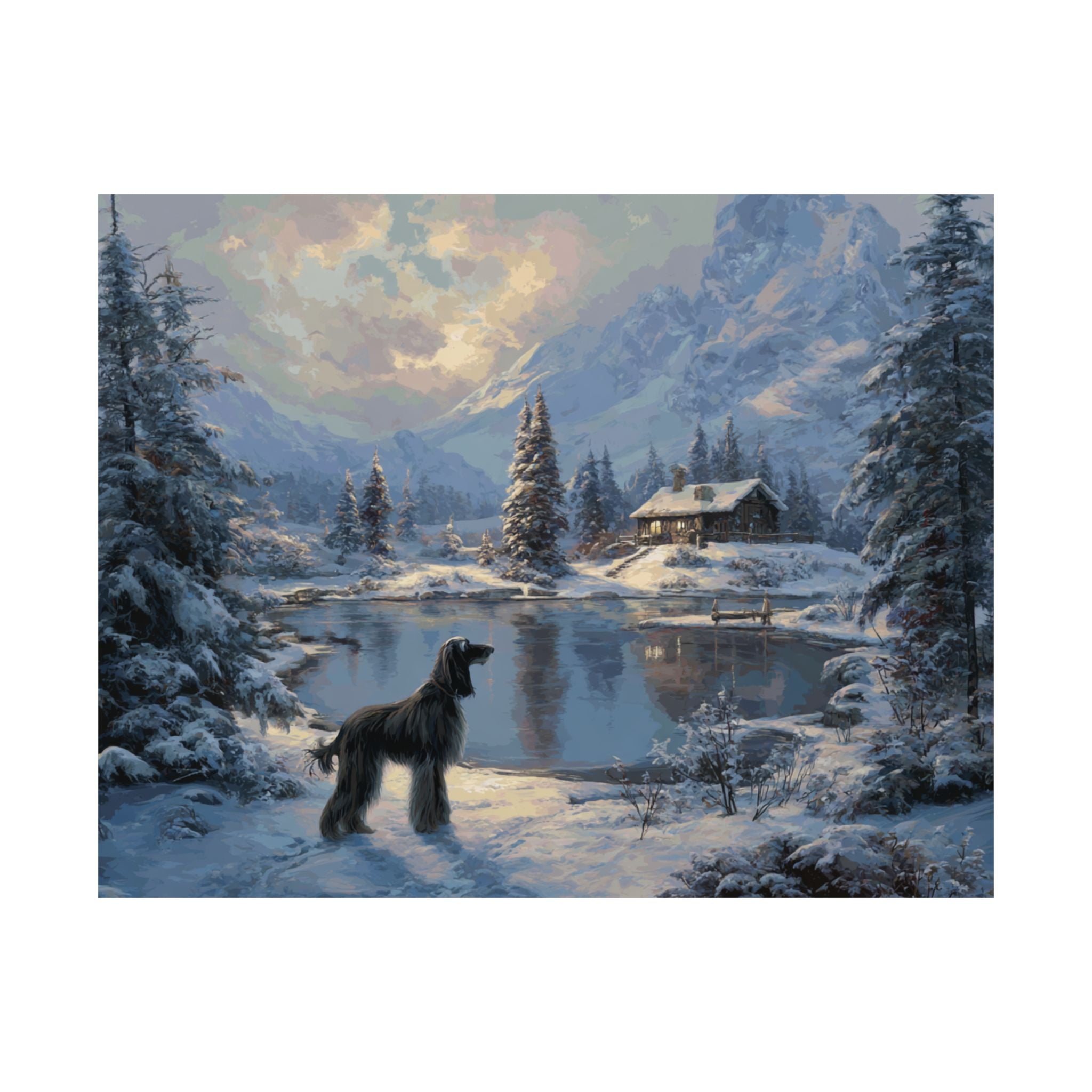 Afghan Hound 5- Winter Whiskers Collection
