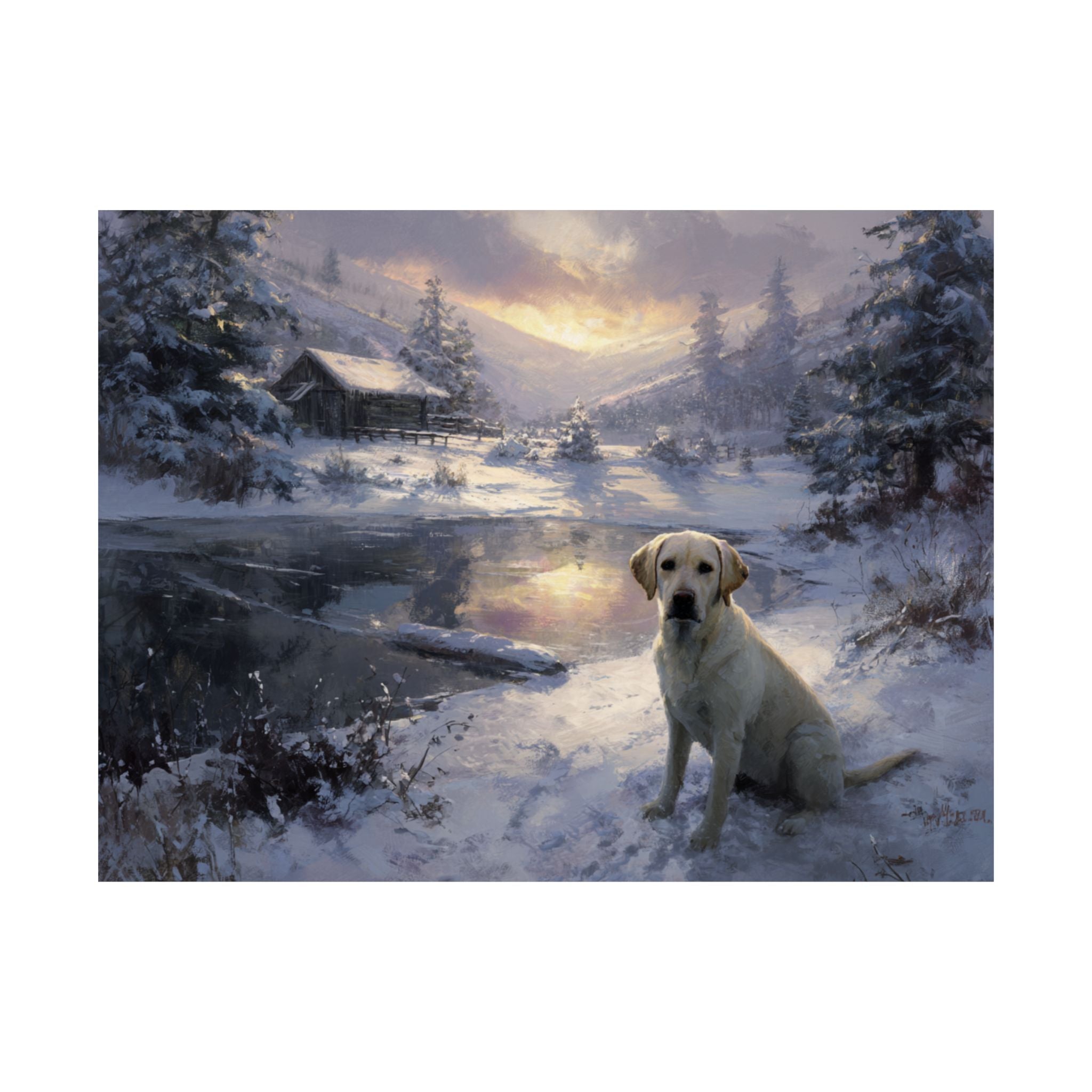 Labrador Retriever 7- Winter Whiskers Collection