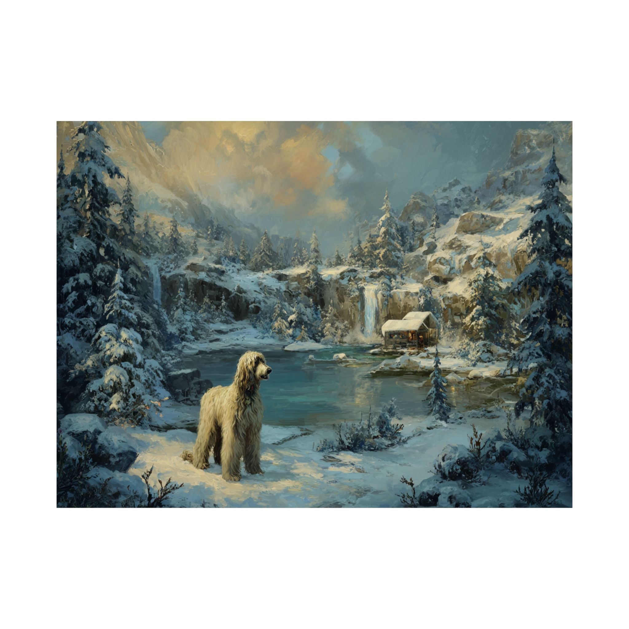 Afghan Hound 3- Winter Whiskers Collection