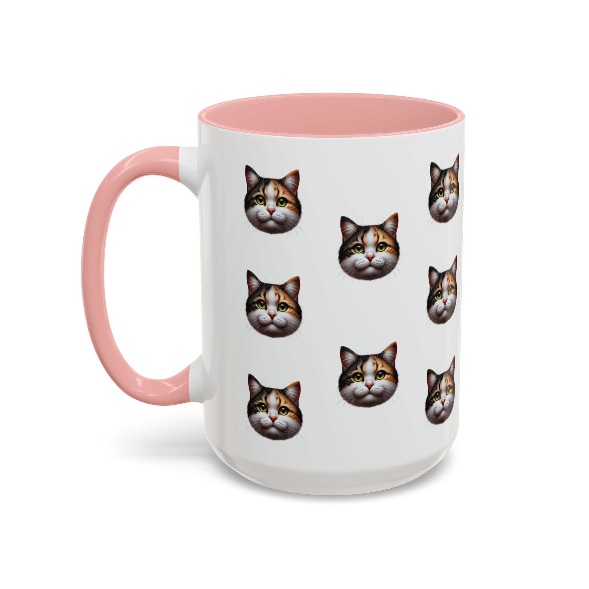 Cute Cat Face Accent Mug