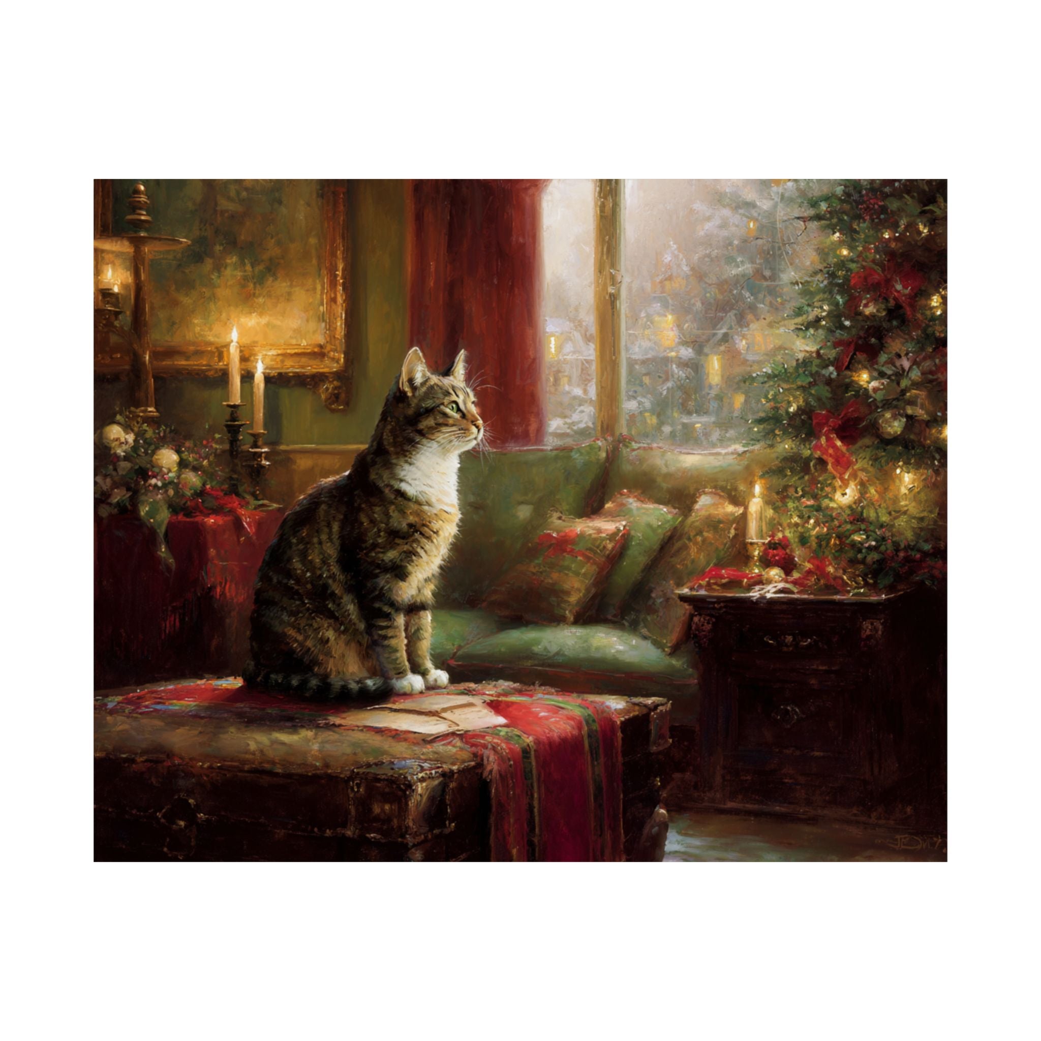 Tabby Cat 1- Cozy Christmas Collection