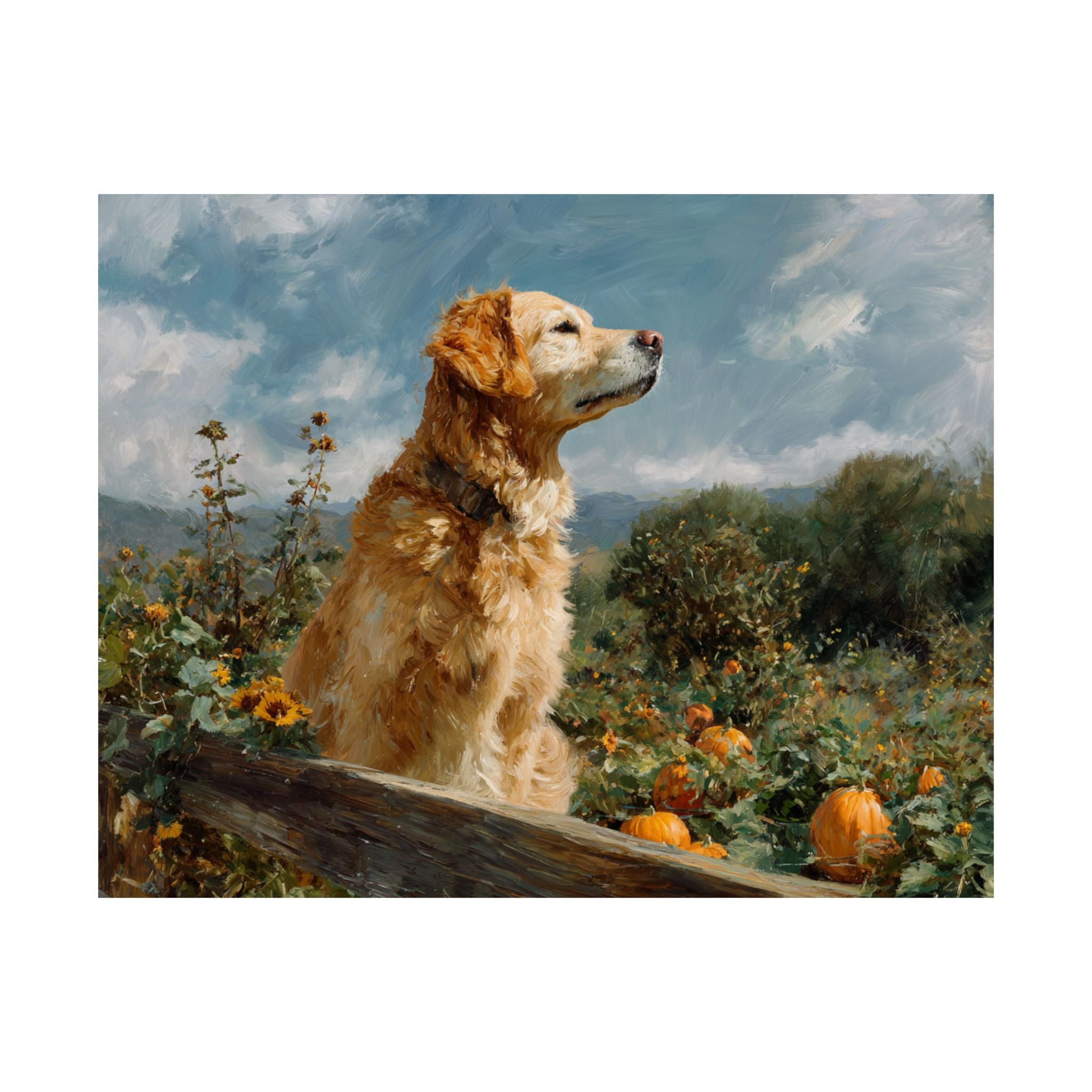 Golden Retriever 2- Pumpkin Patch Collection