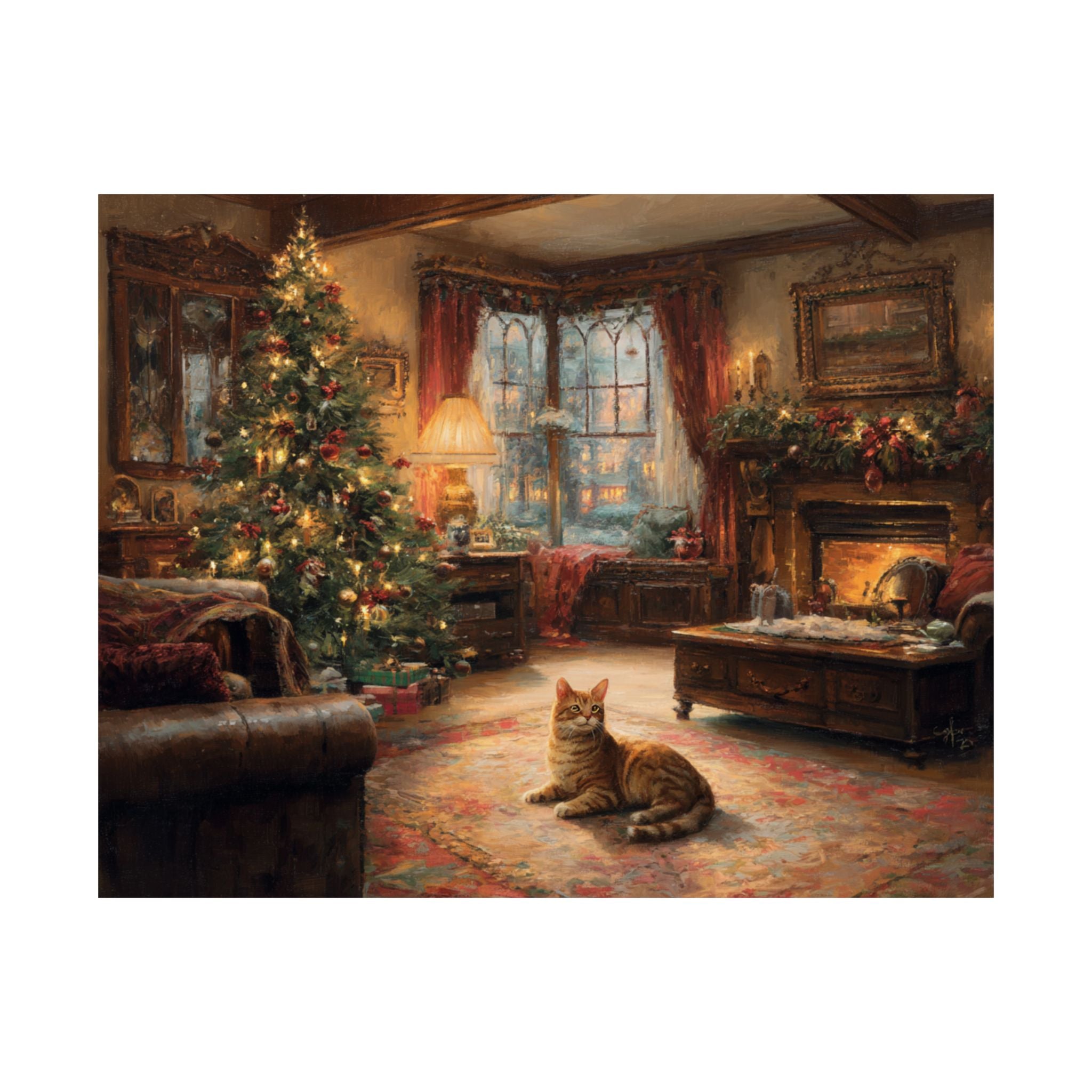 American Shorthair Cat 3- Cozy Christmas Collection