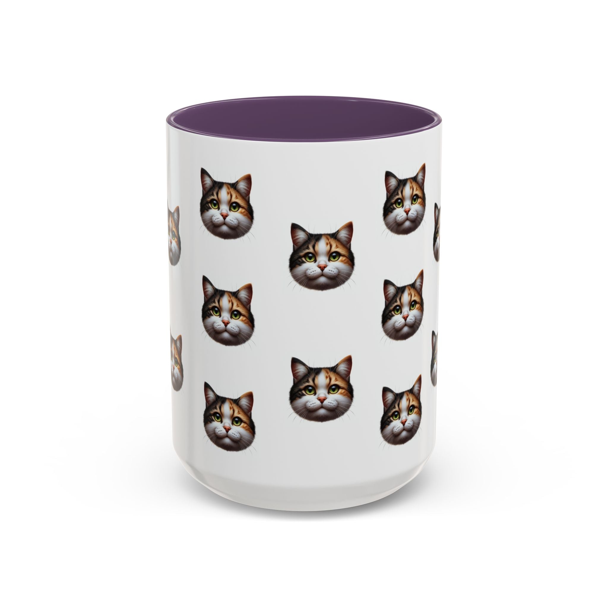 Cute Cat Face Accent Mug