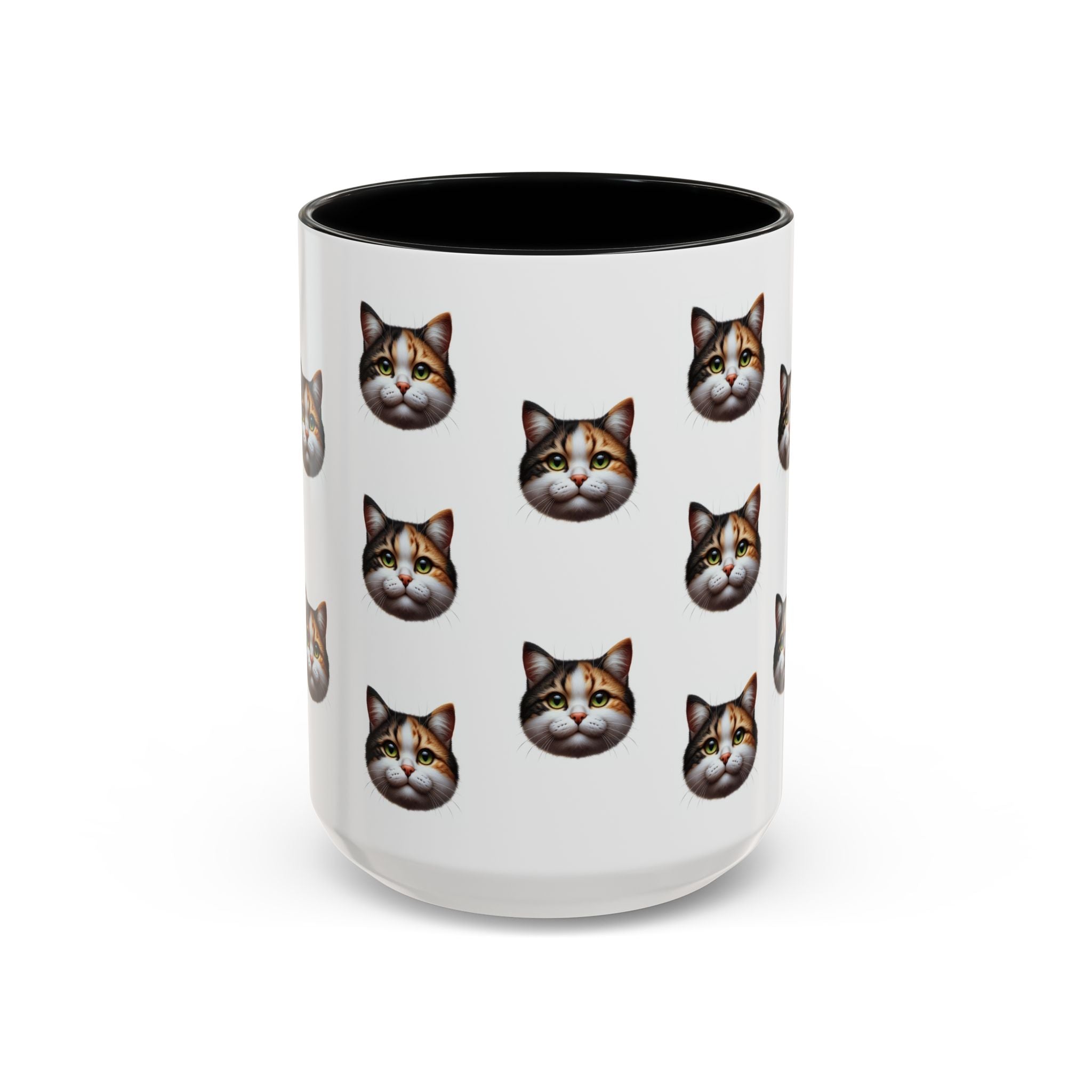 Cute Cat Face Accent Mug