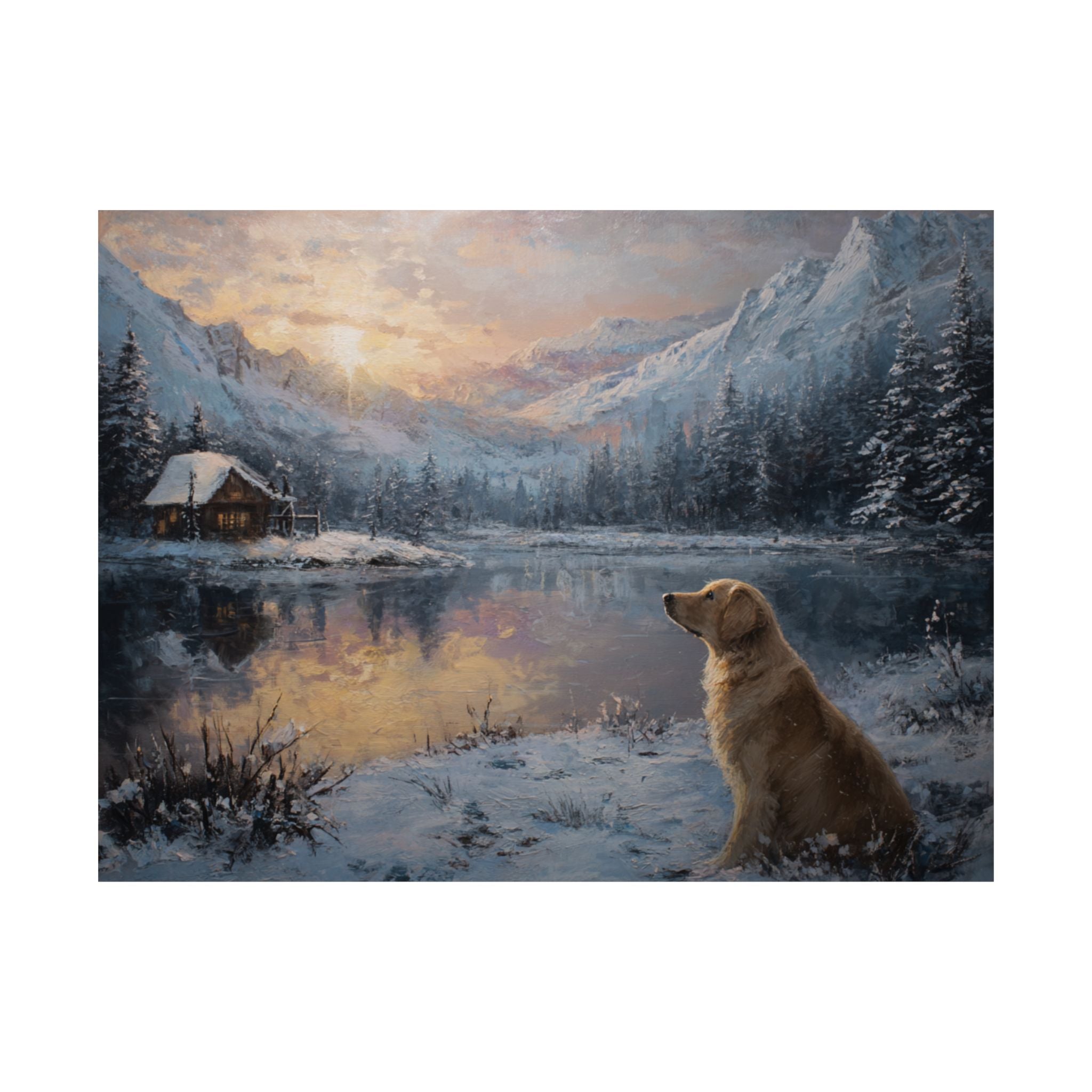 Golden Retriever 4- Winter Whiskers Collection