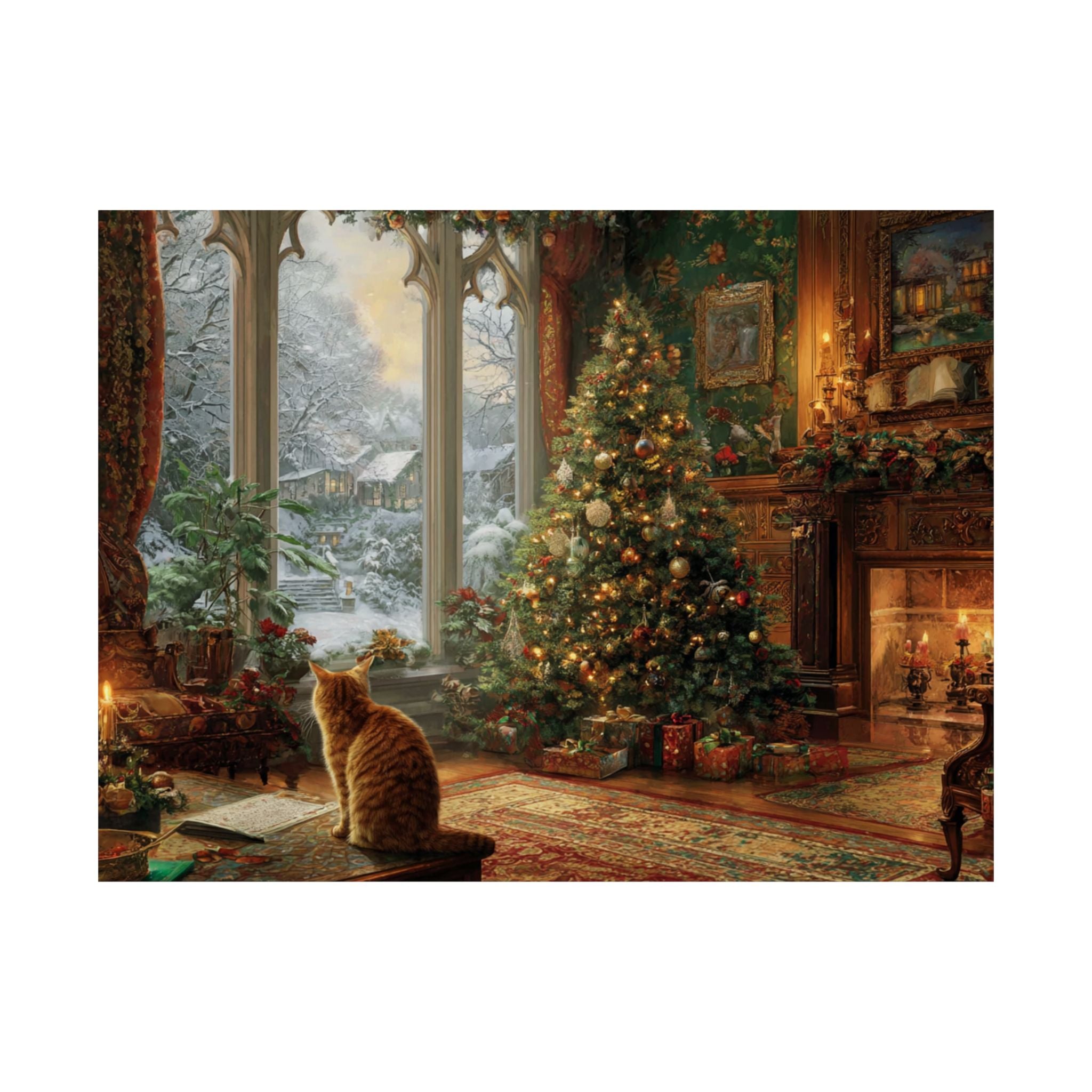 American Shorthair Cat 1- Cozy Christmas Collection