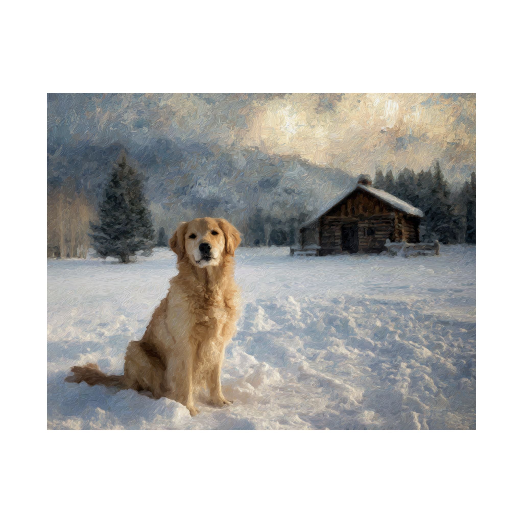Golden Retriever 1- Winter Whiskers Collection
