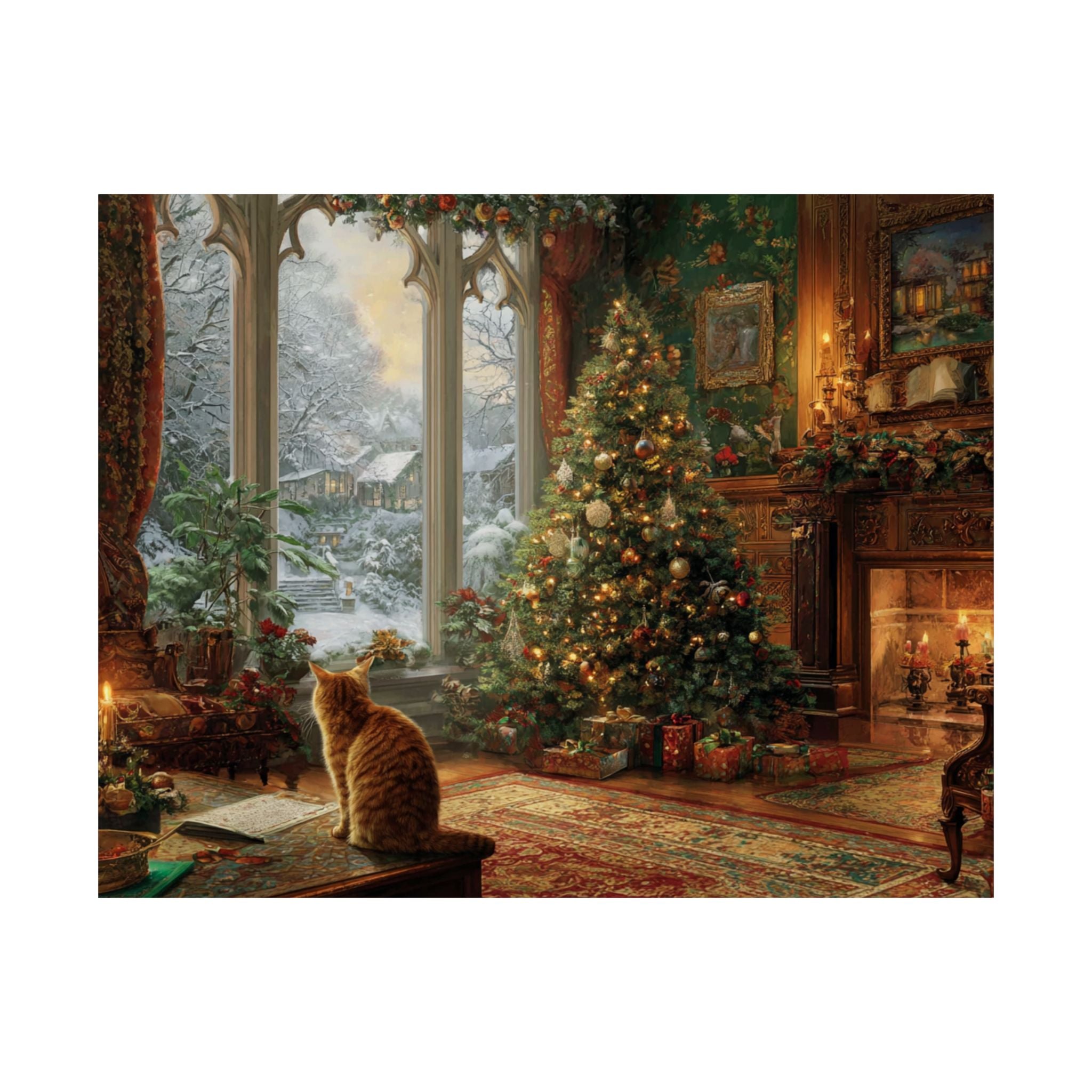 American Shorthair Cat 1- Cozy Christmas Collection