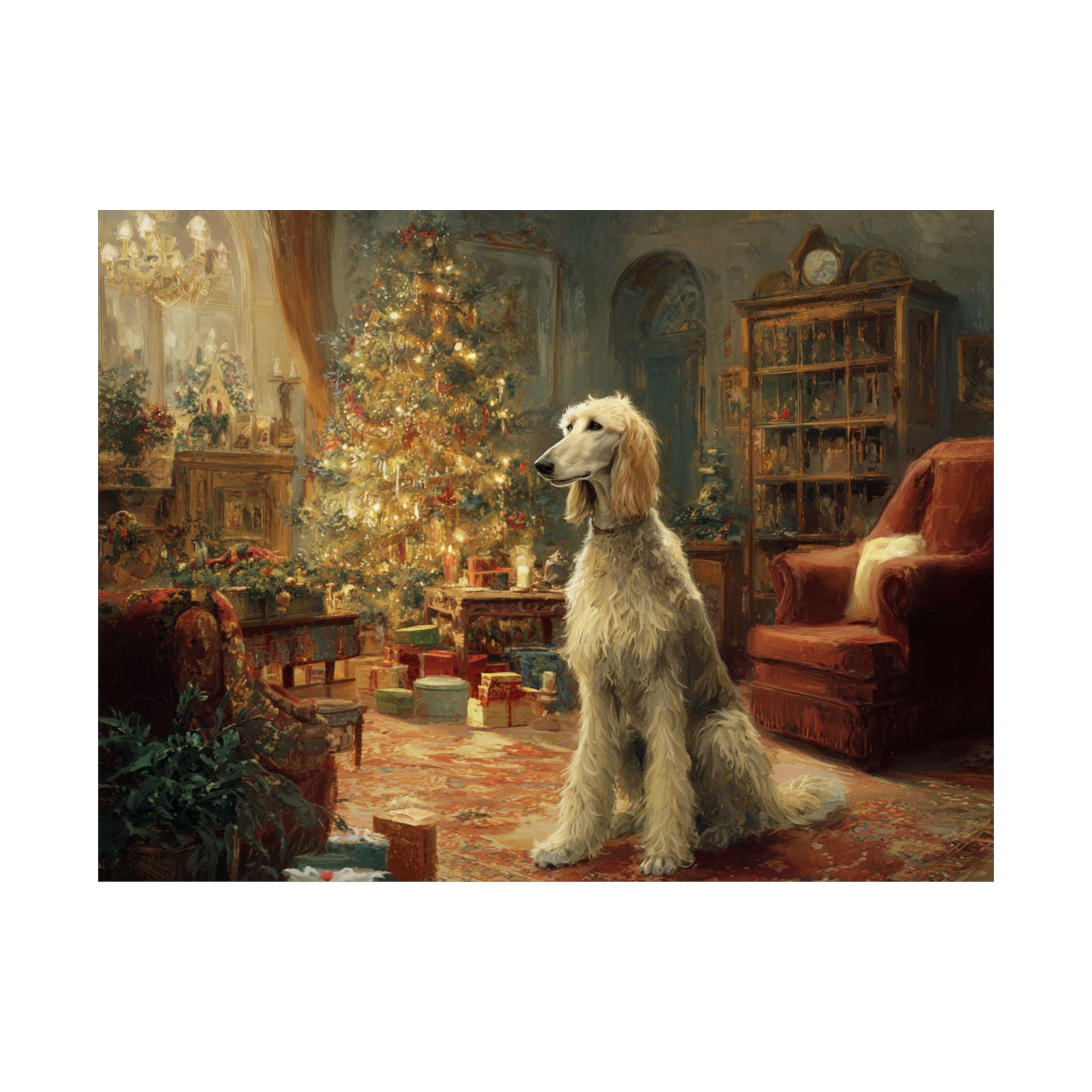 Afghan Hound 1- Cozy Christmas Collection