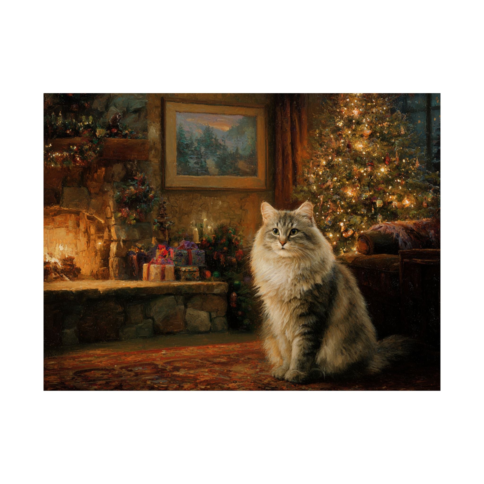 Siberian Cat 2- Cozy Christmas Collection