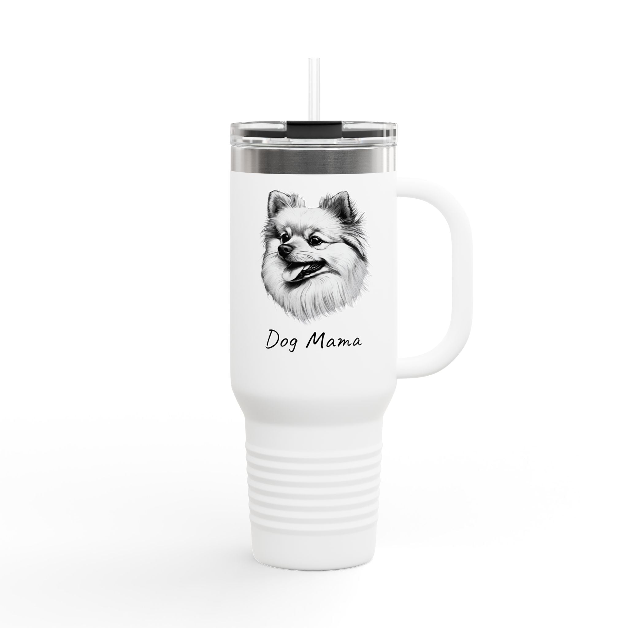 'Dog Mama' Pomeranian Travel Mug- 40 Ounce