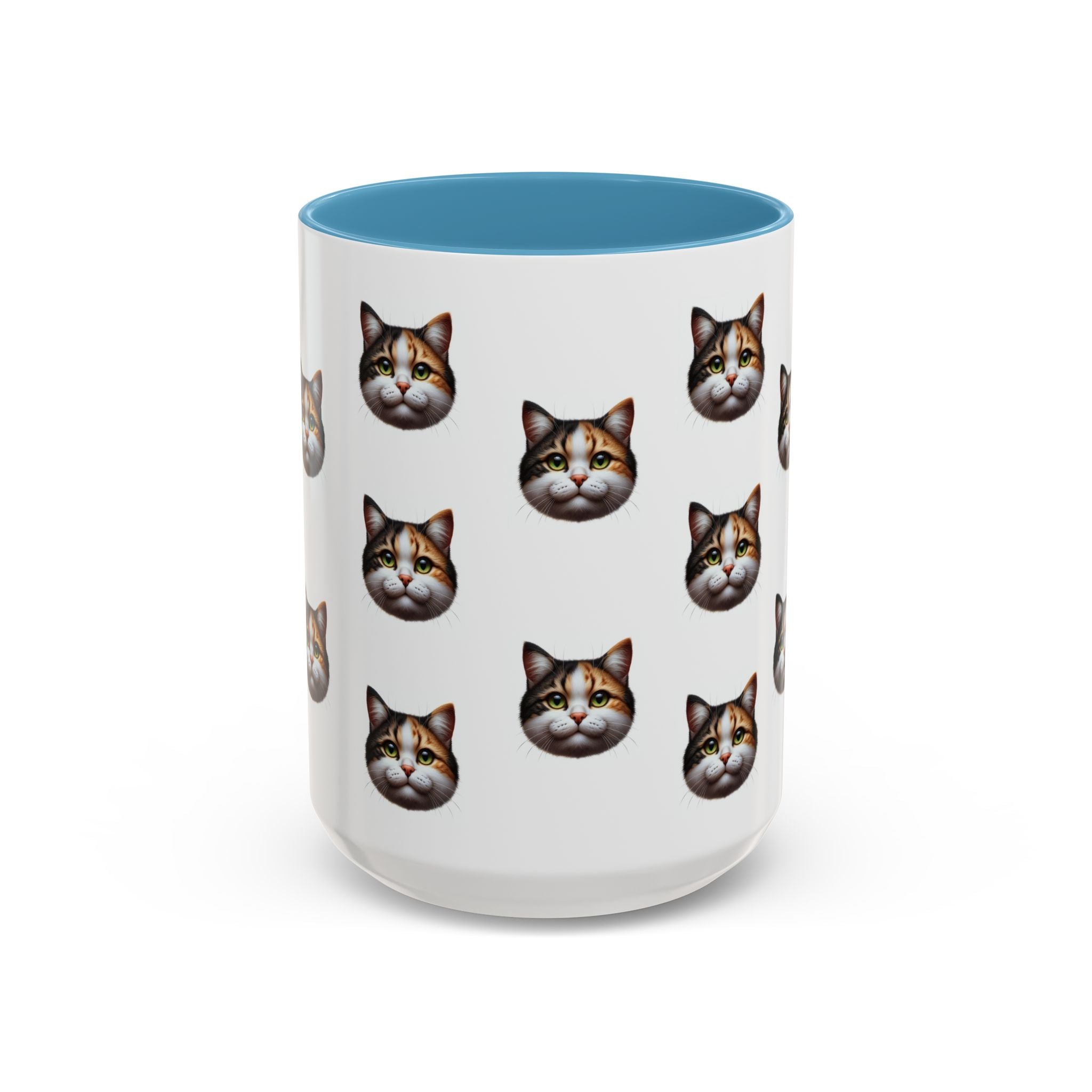 Cute Cat Face Accent Mug