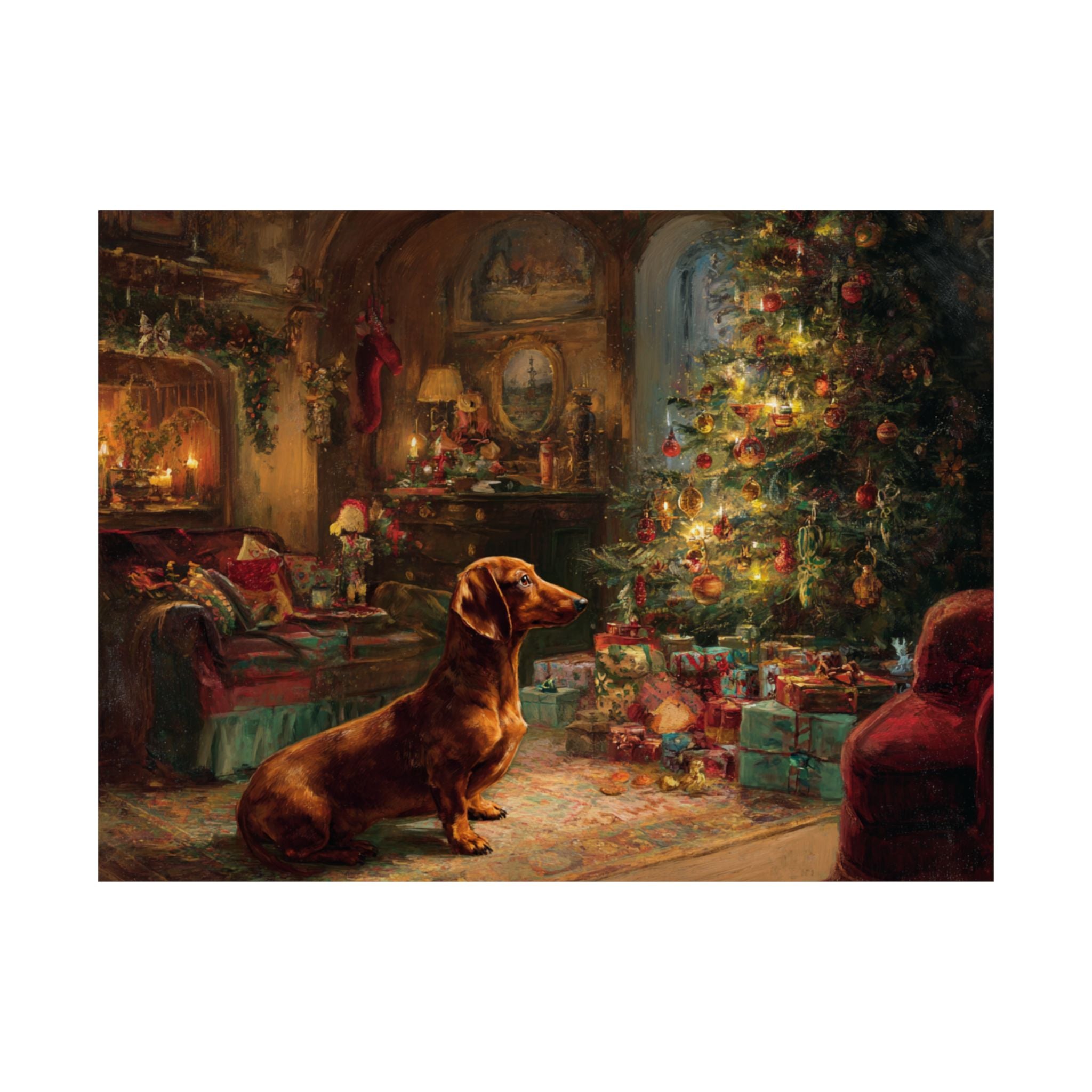 Dachshund 2- Cozy Christmas Collection