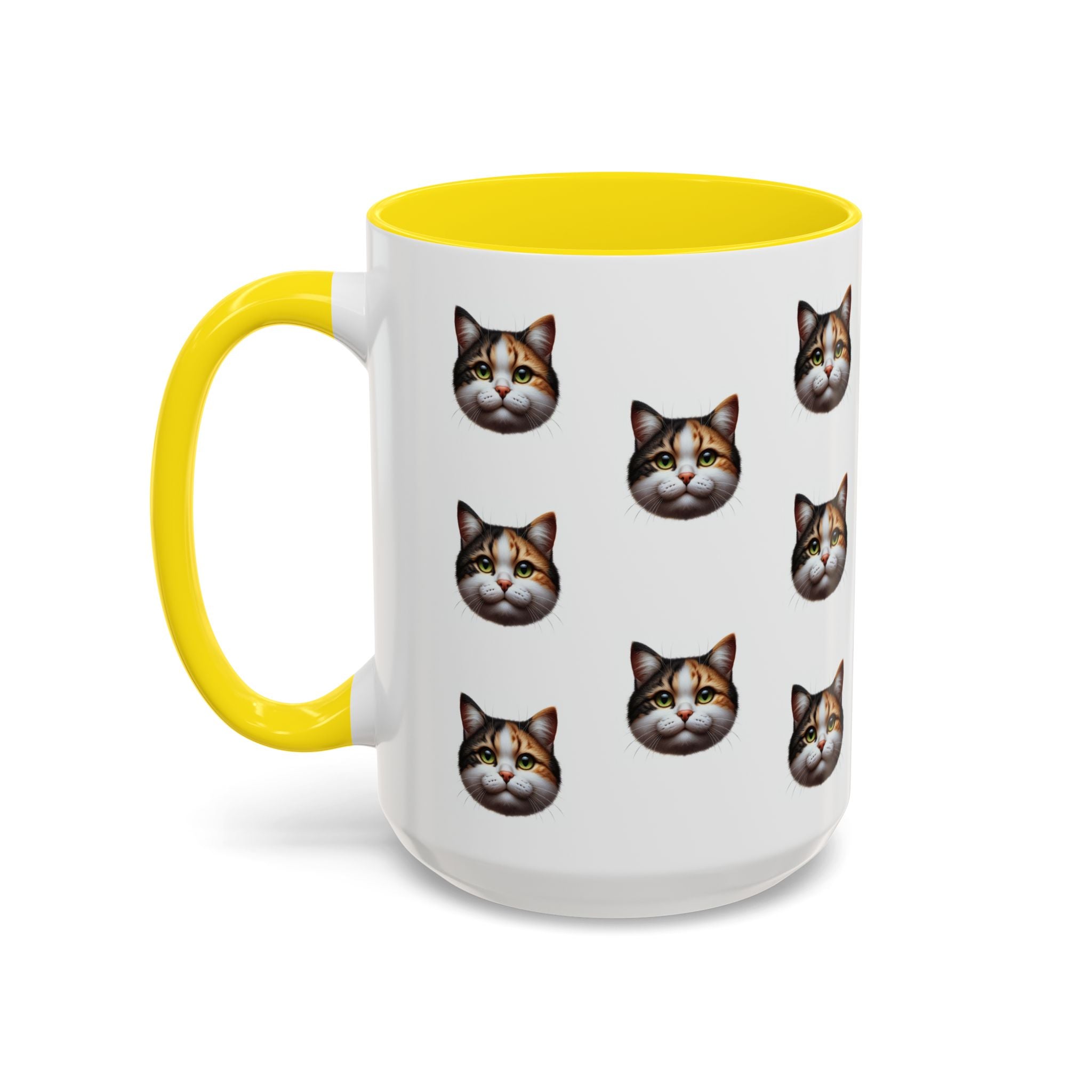Cute Cat Face Accent Mug