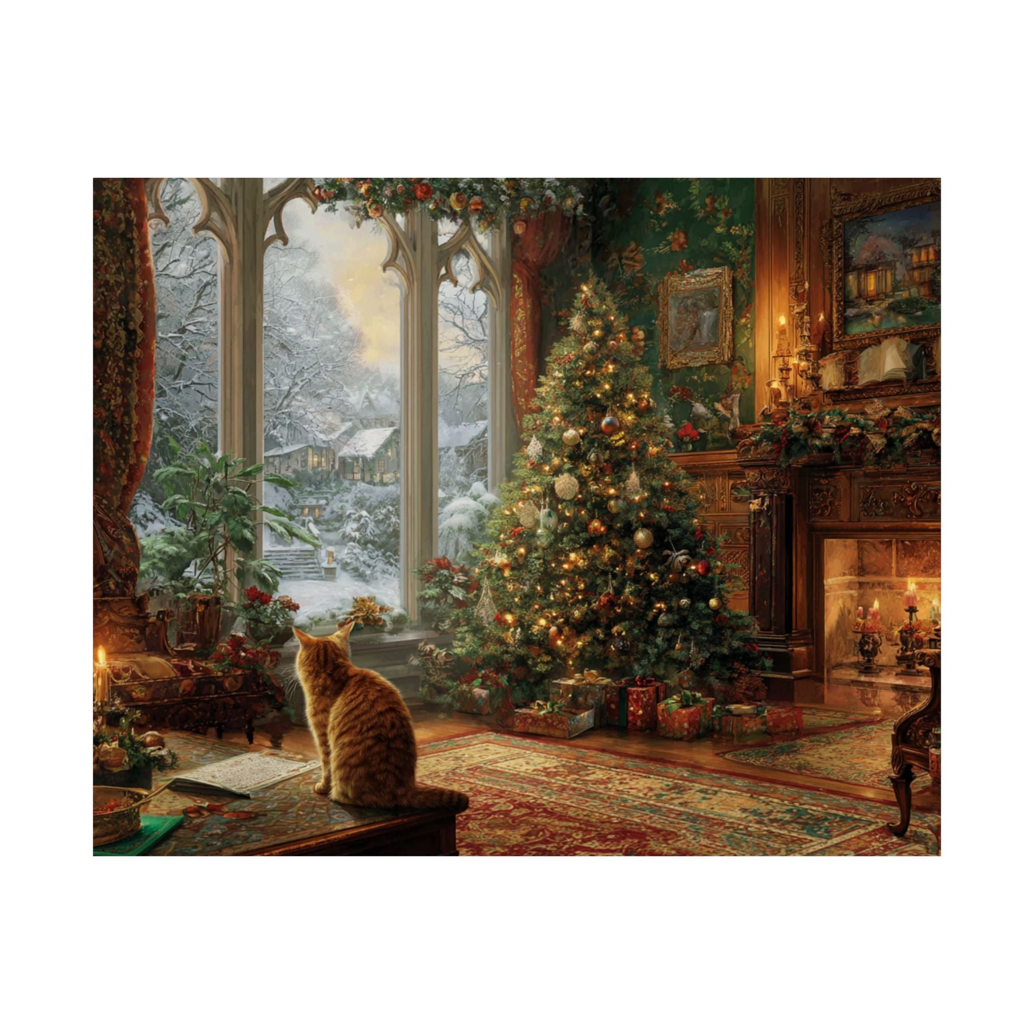 American Shorthair Cat 1- Cozy Christmas Collection