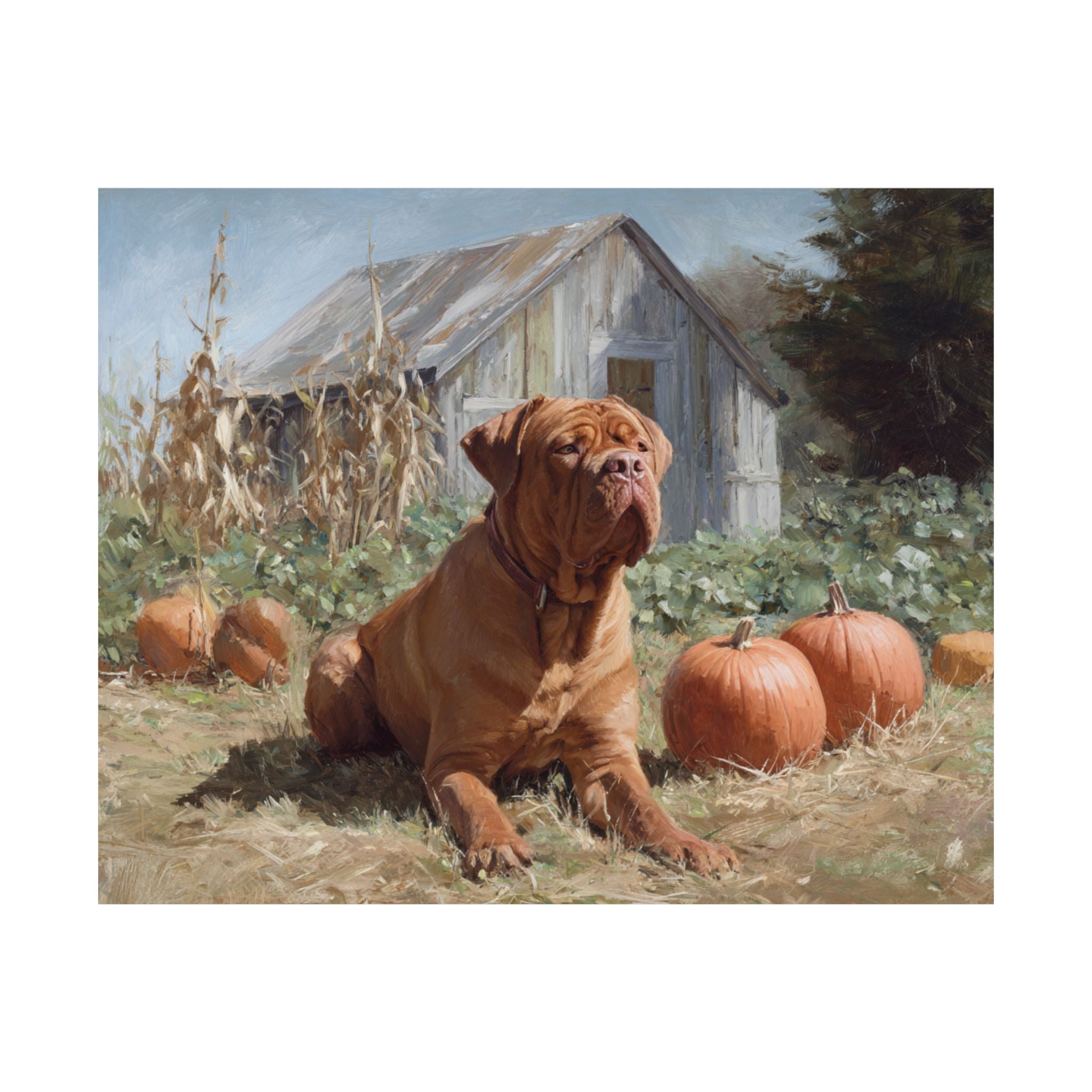 French Mastiff 2- Pumpkin Patch Collection