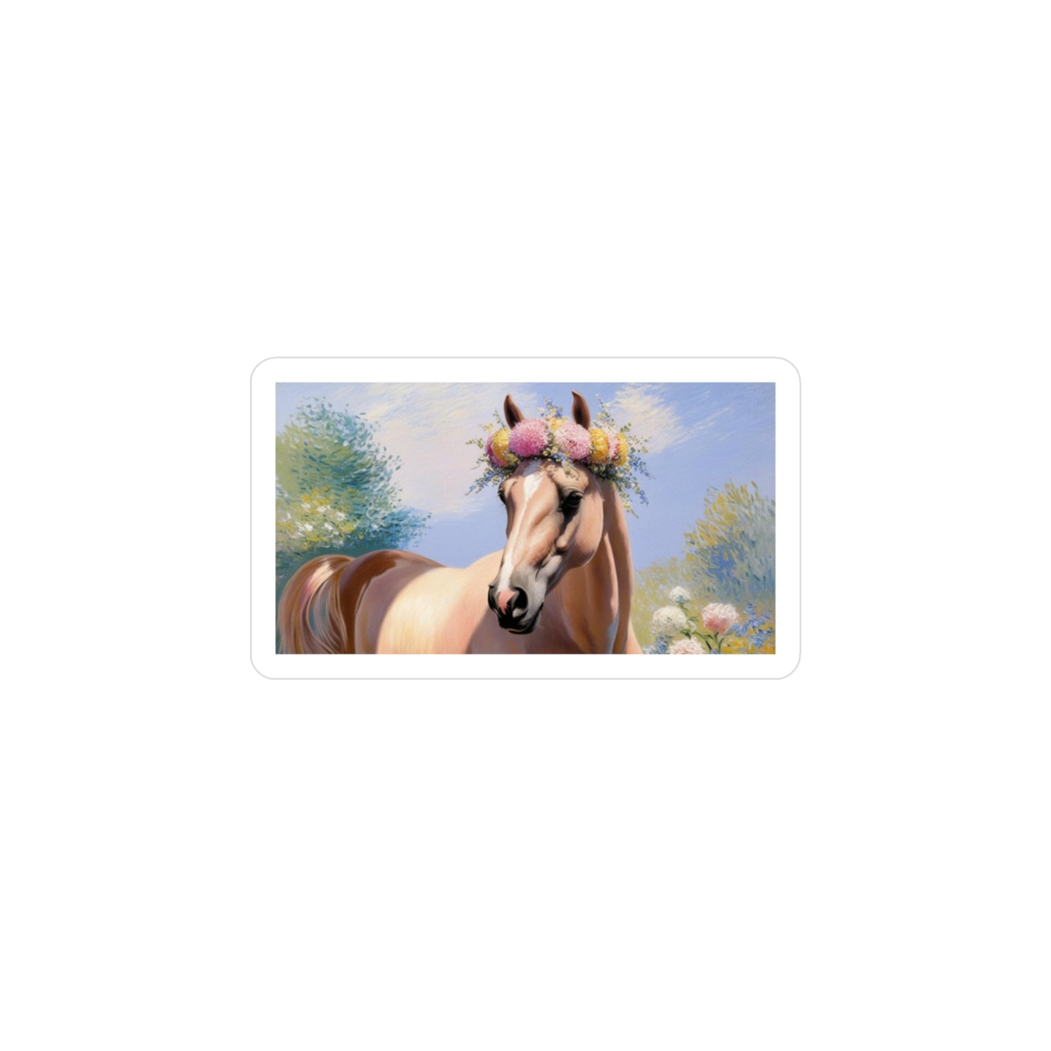 Flower Crown Horse Vinyl Decal