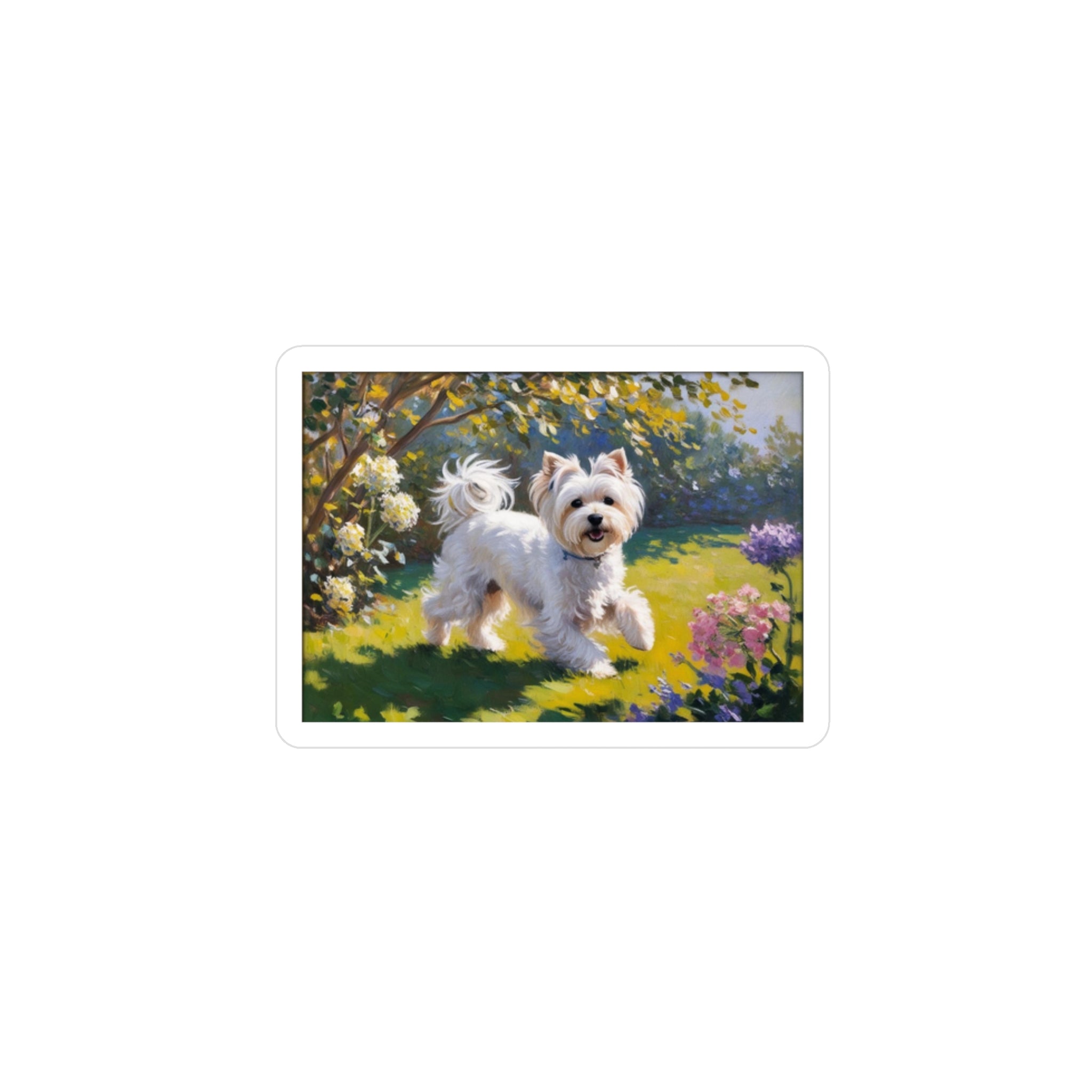 Maltese Vinyl Decal- Garden Collection