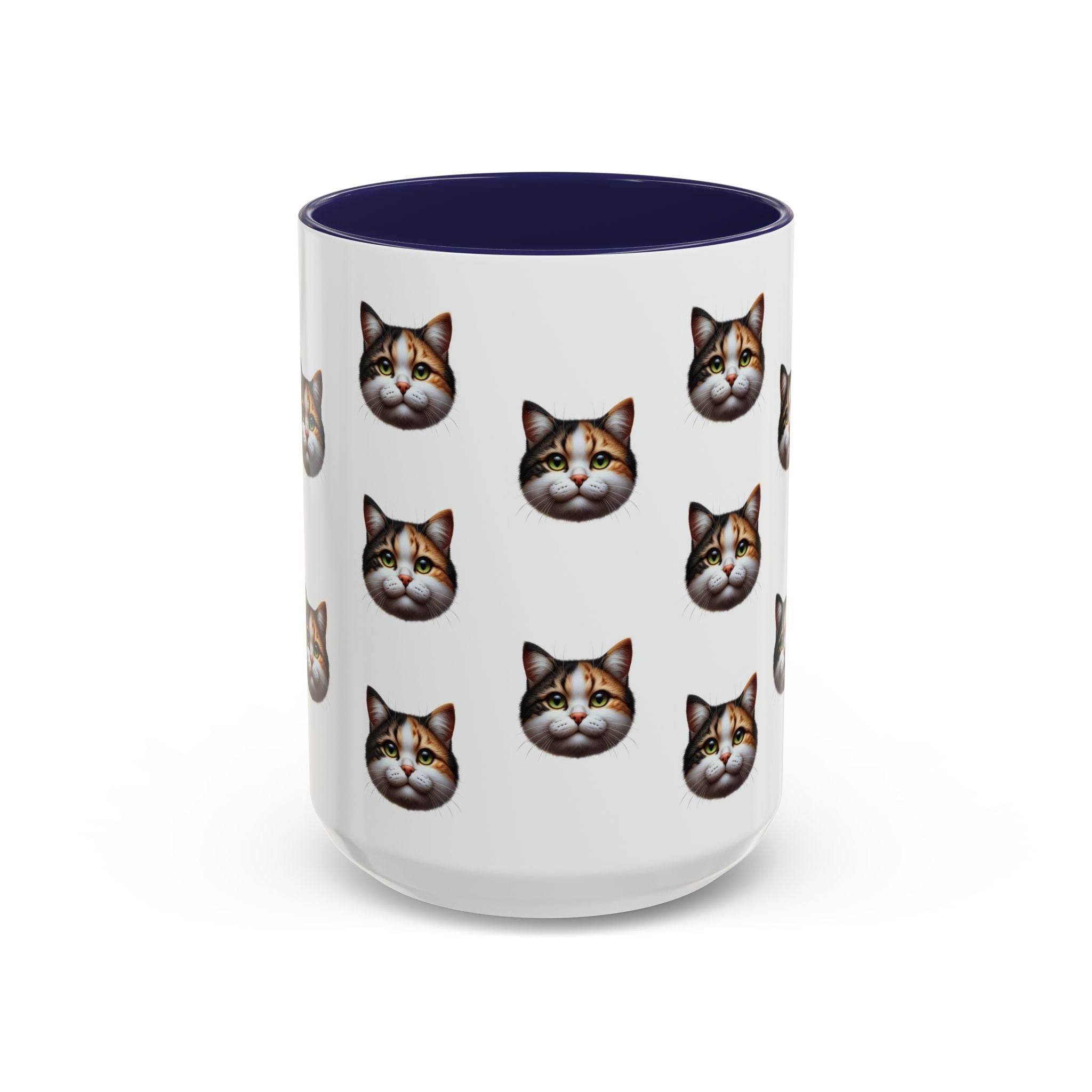 Cute Cat Face Accent Mug