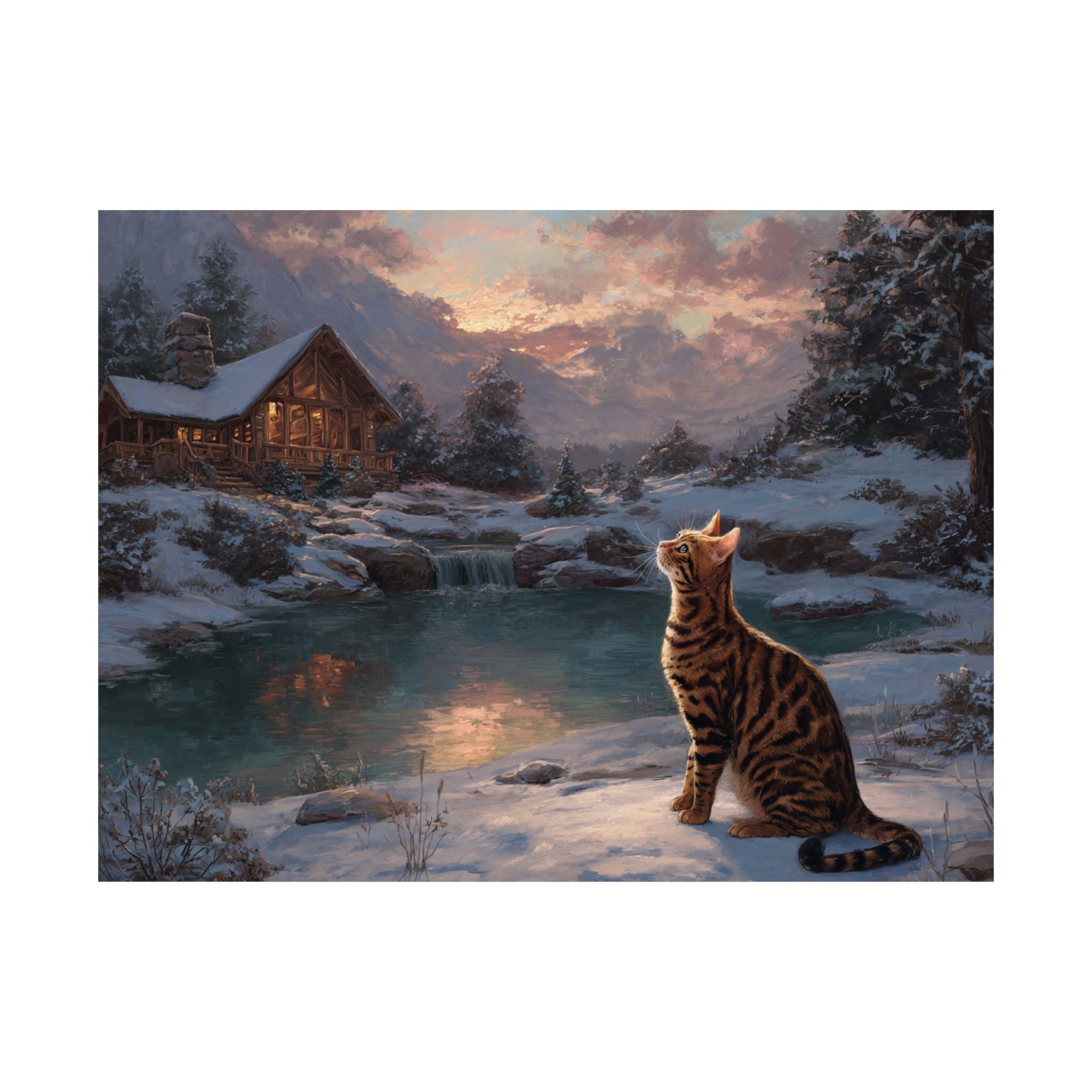Bengal Cat 1- Winter Whiskers Collection