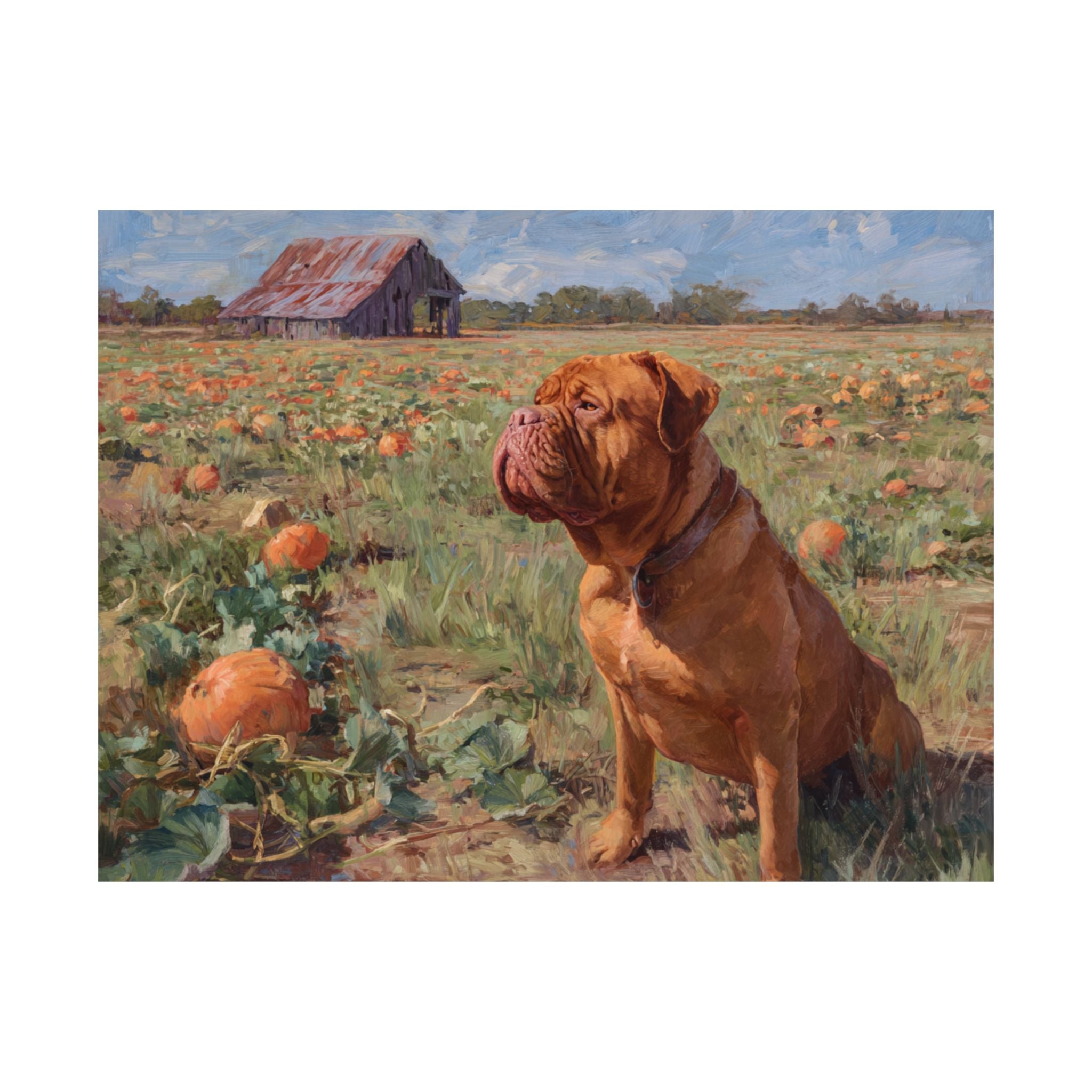 French Mastiff 3- Pumpkin Patch Collection
