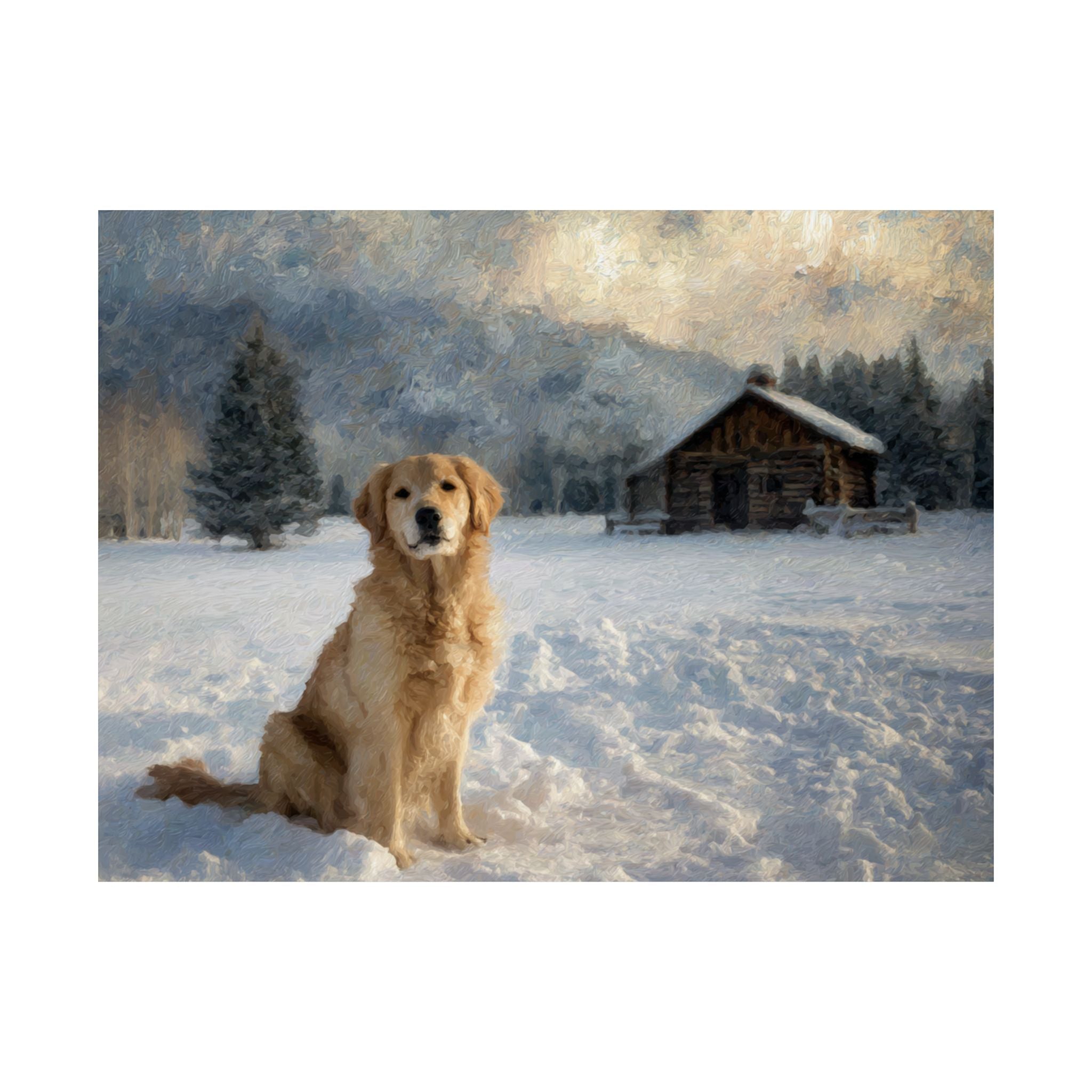 Golden Retriever 1- Winter Whiskers Collection
