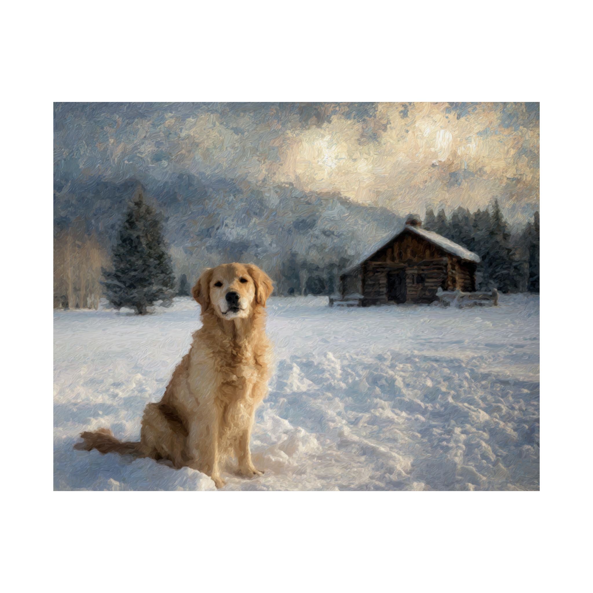 Golden Retriever 1- Winter Whiskers Collection