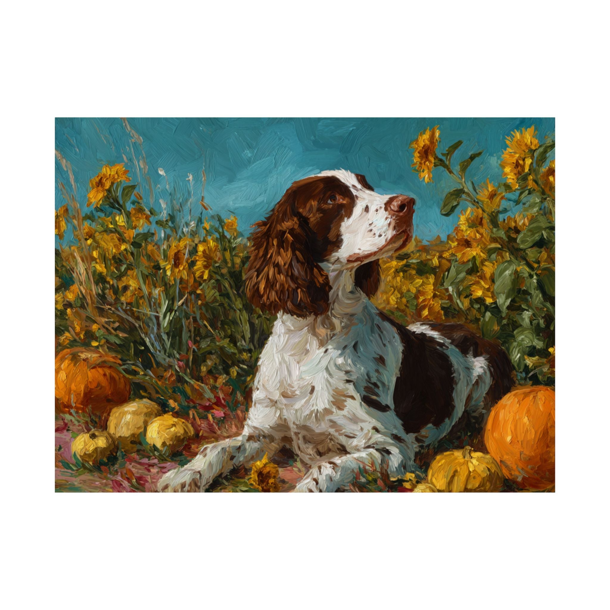 Springer Spaniel 8- Sunflower Season Collection