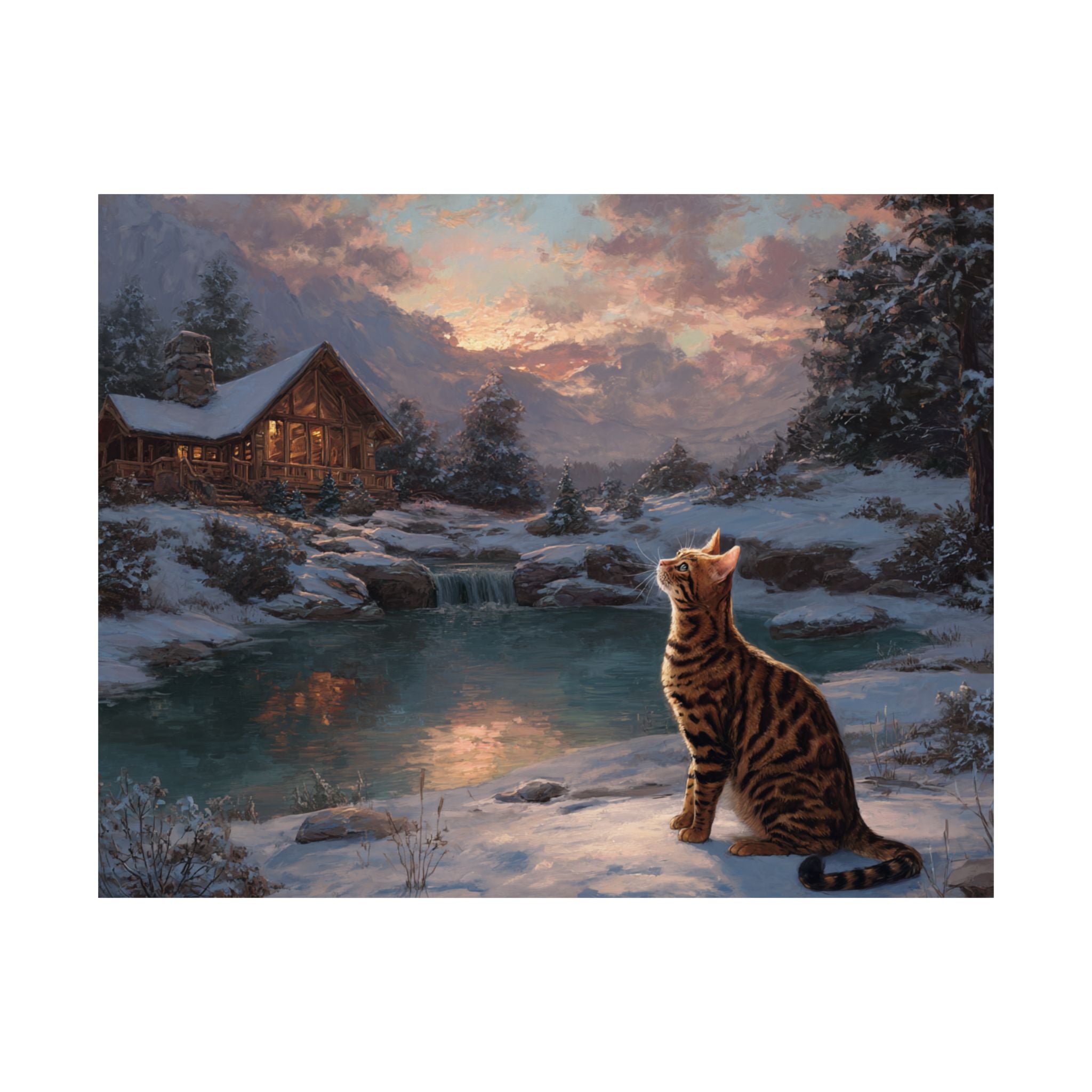 Bengal Cat 1- Winter Whiskers Collection