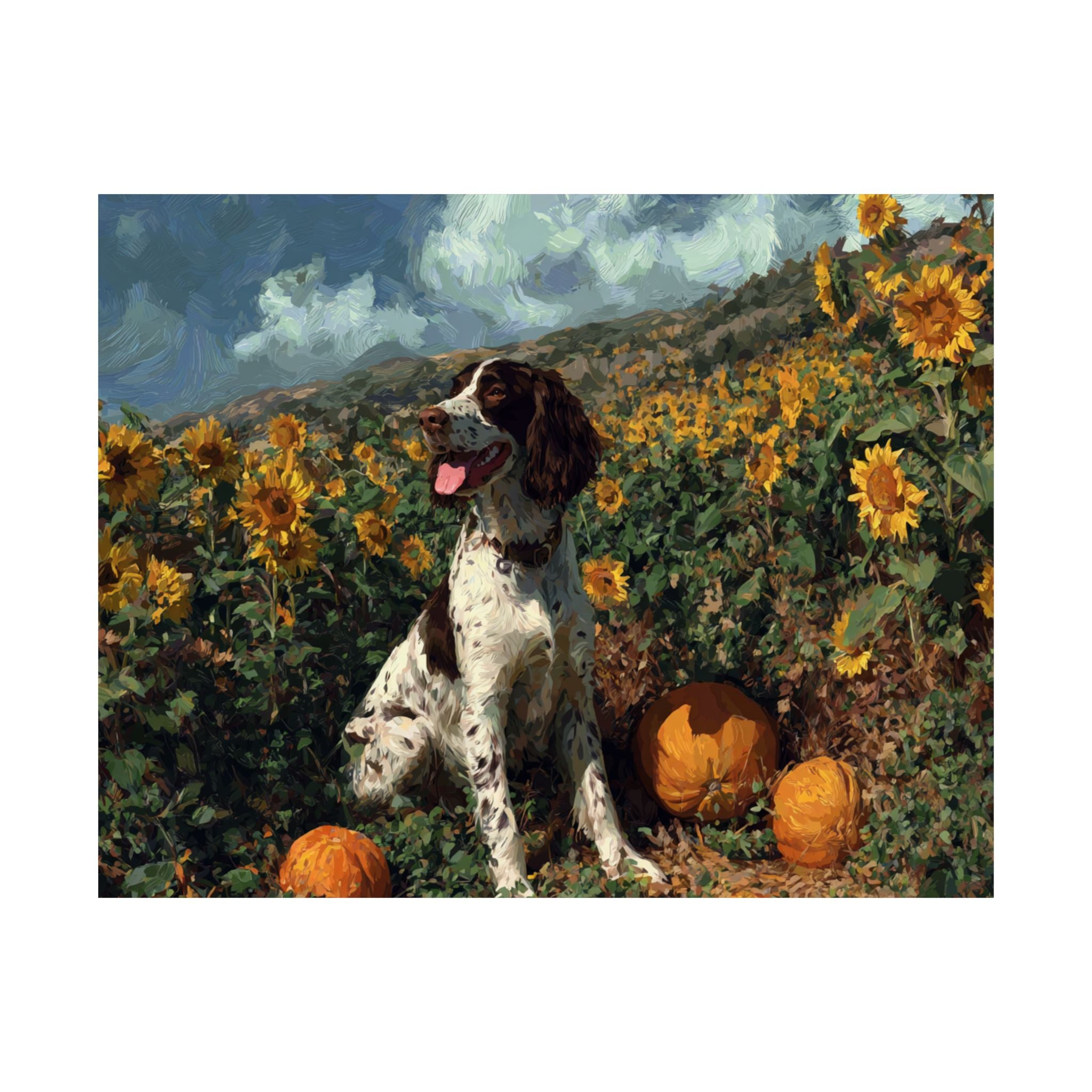 Springer Spaniel 2- Sunflower Season Collection