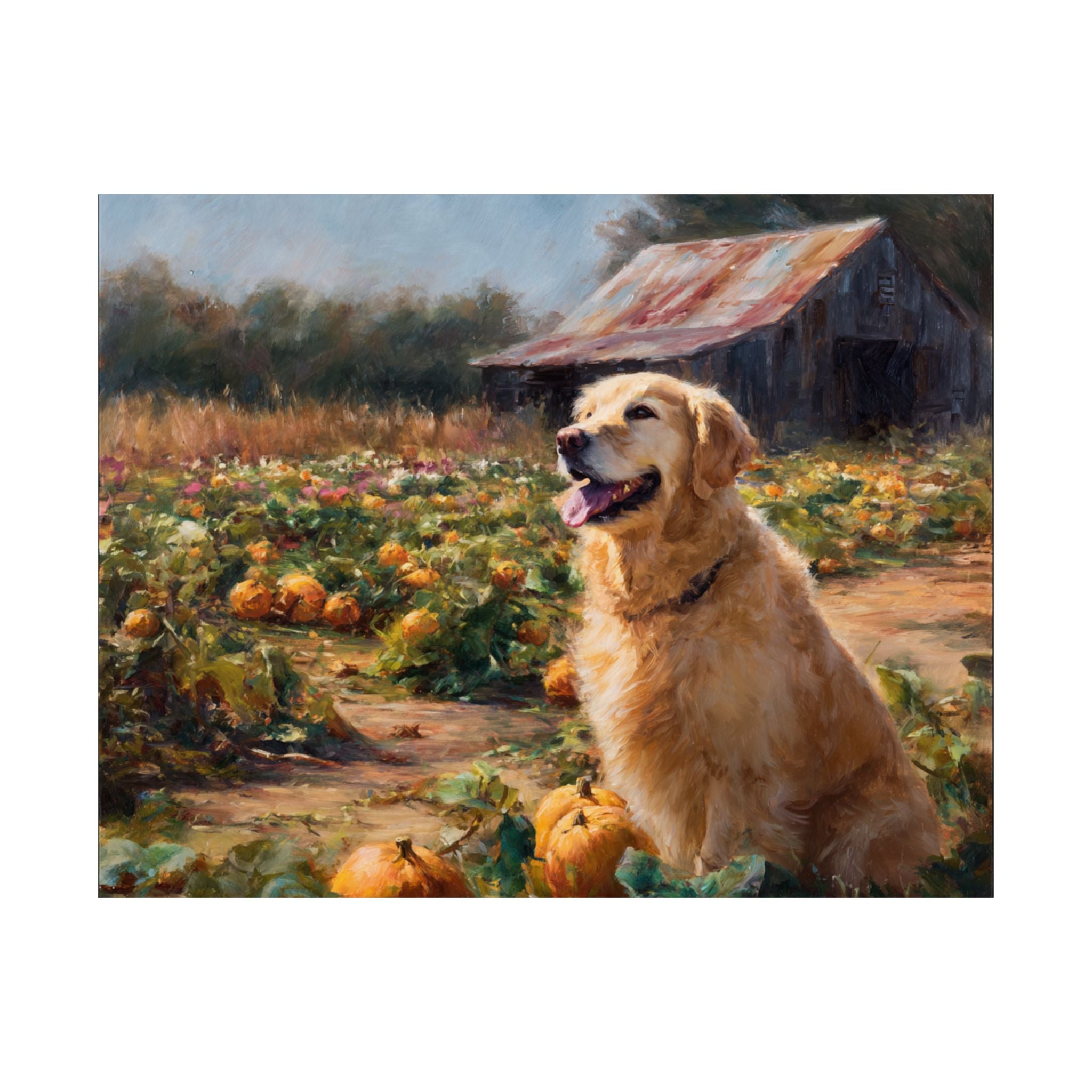 Golden Retriever 1- Pumpkin Patch Collection