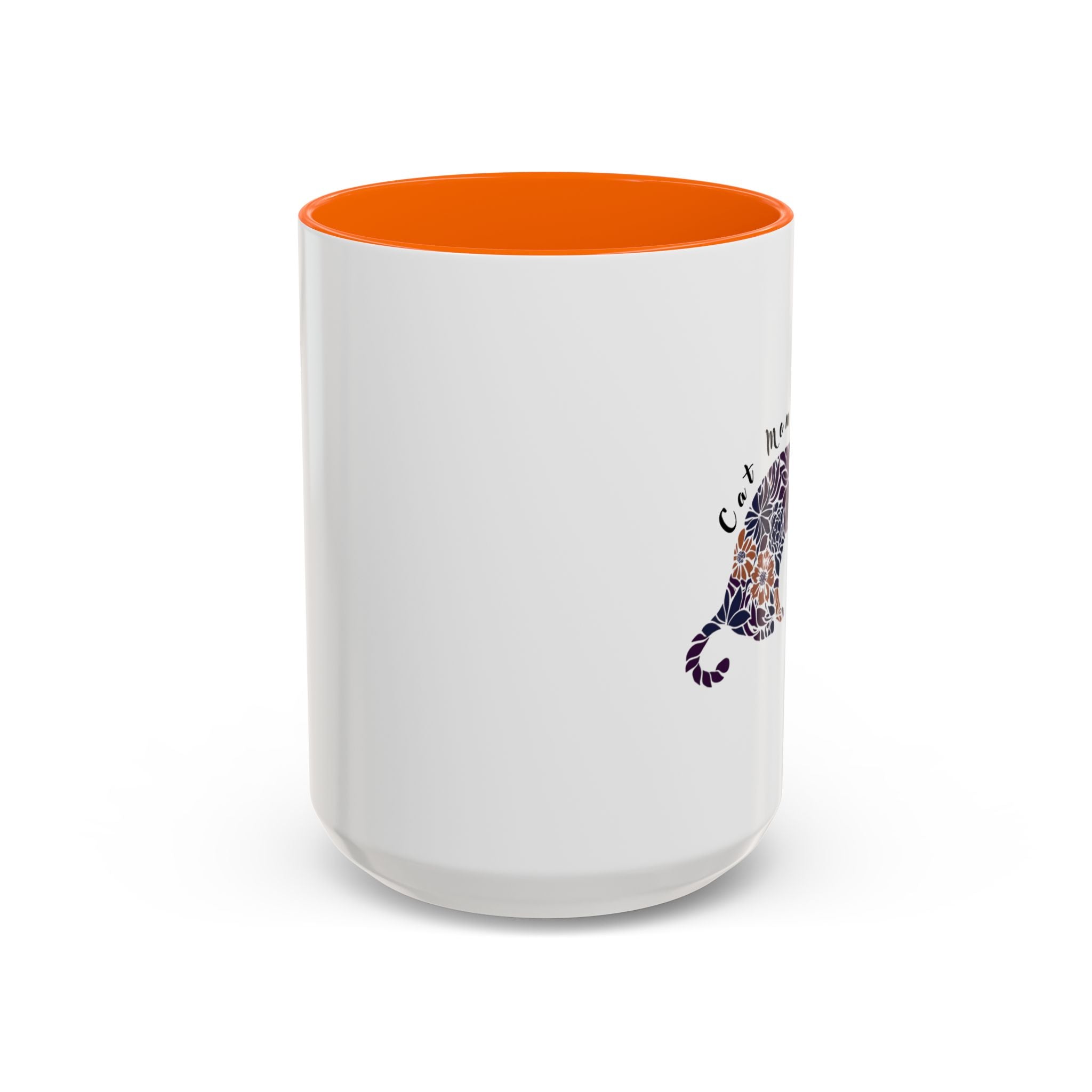 Floral Cat Mom Accent Mug