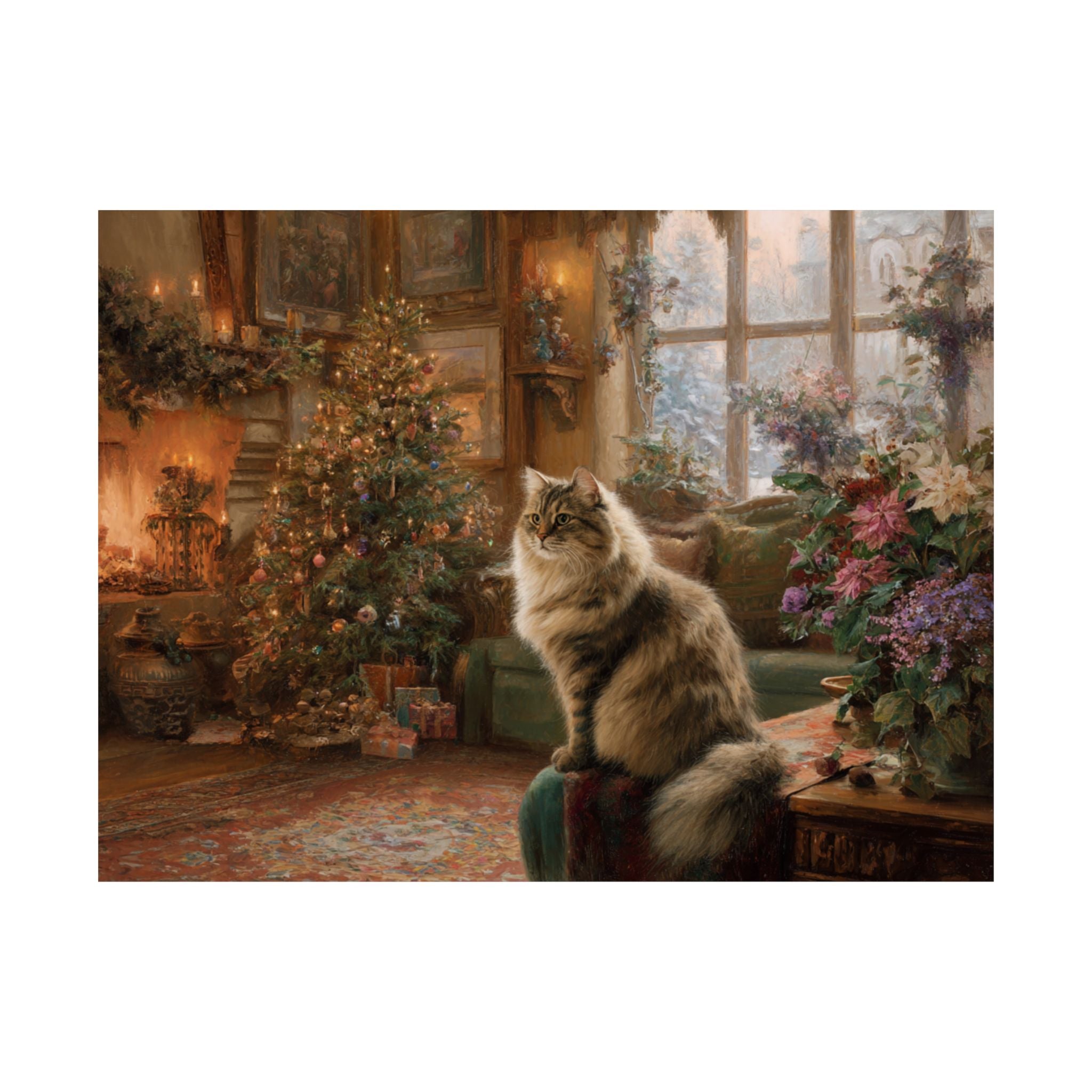 Siberian Cat 1- Cozy Christmas Collection