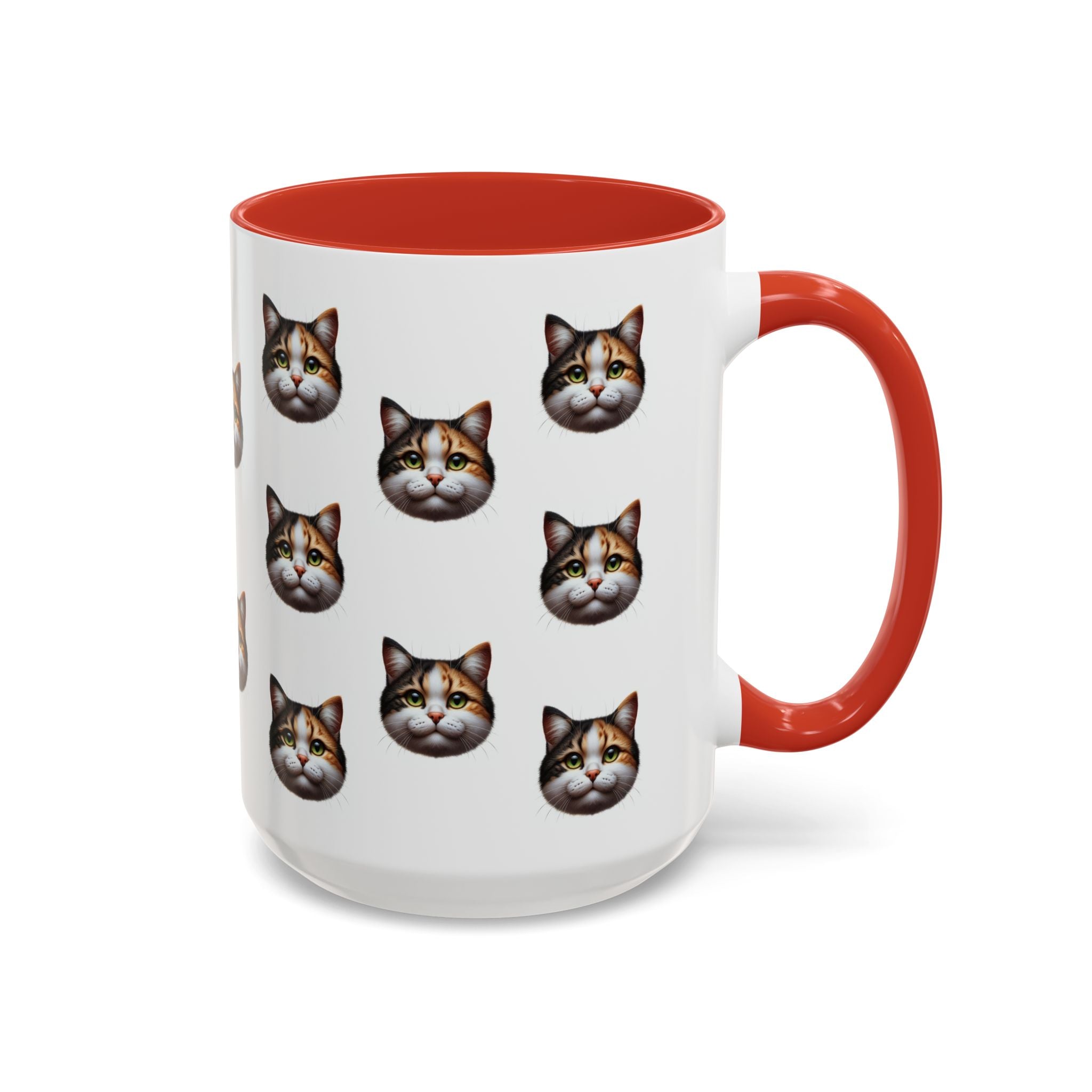 Cute Cat Face Accent Mug
