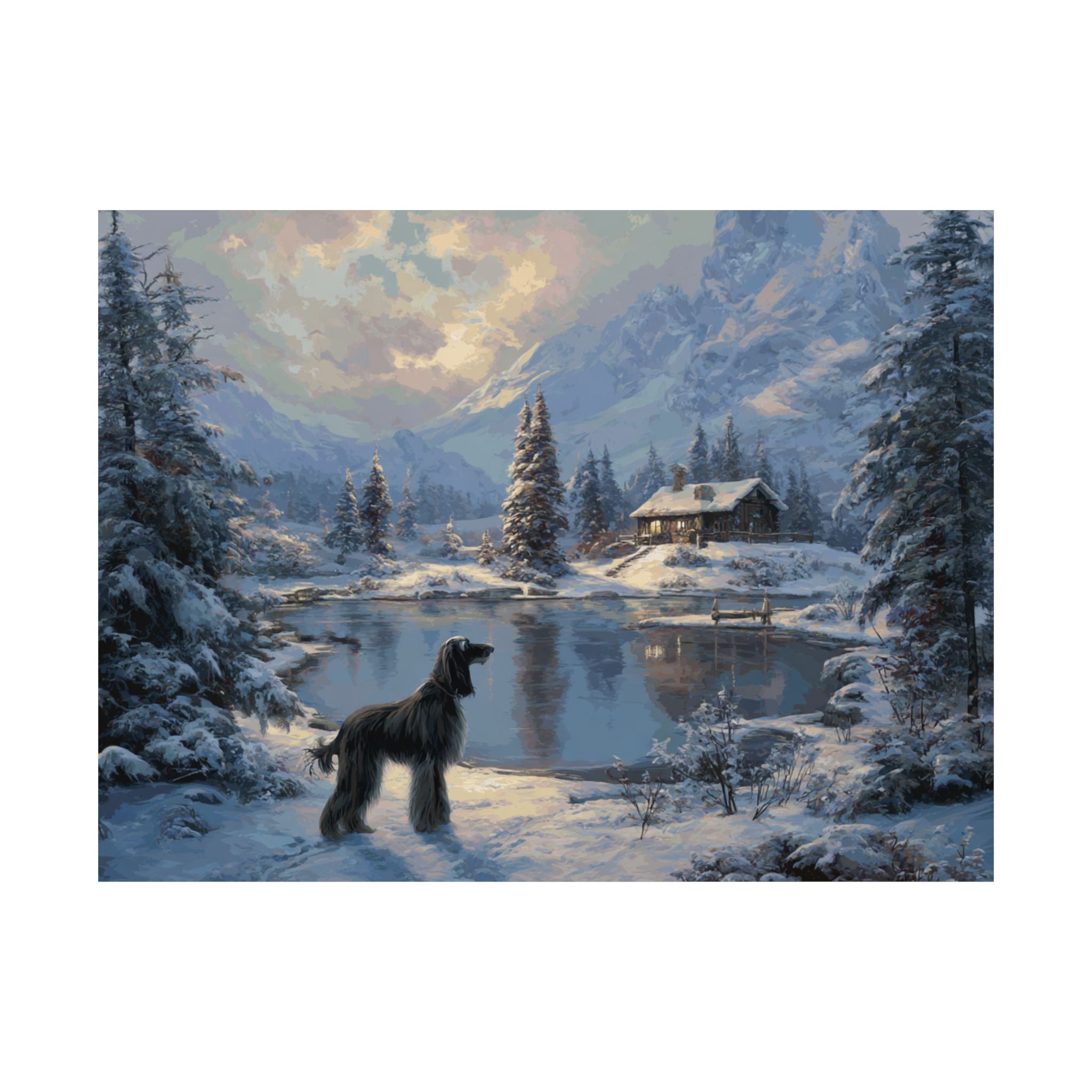 Afghan Hound 5- Winter Whiskers Collection