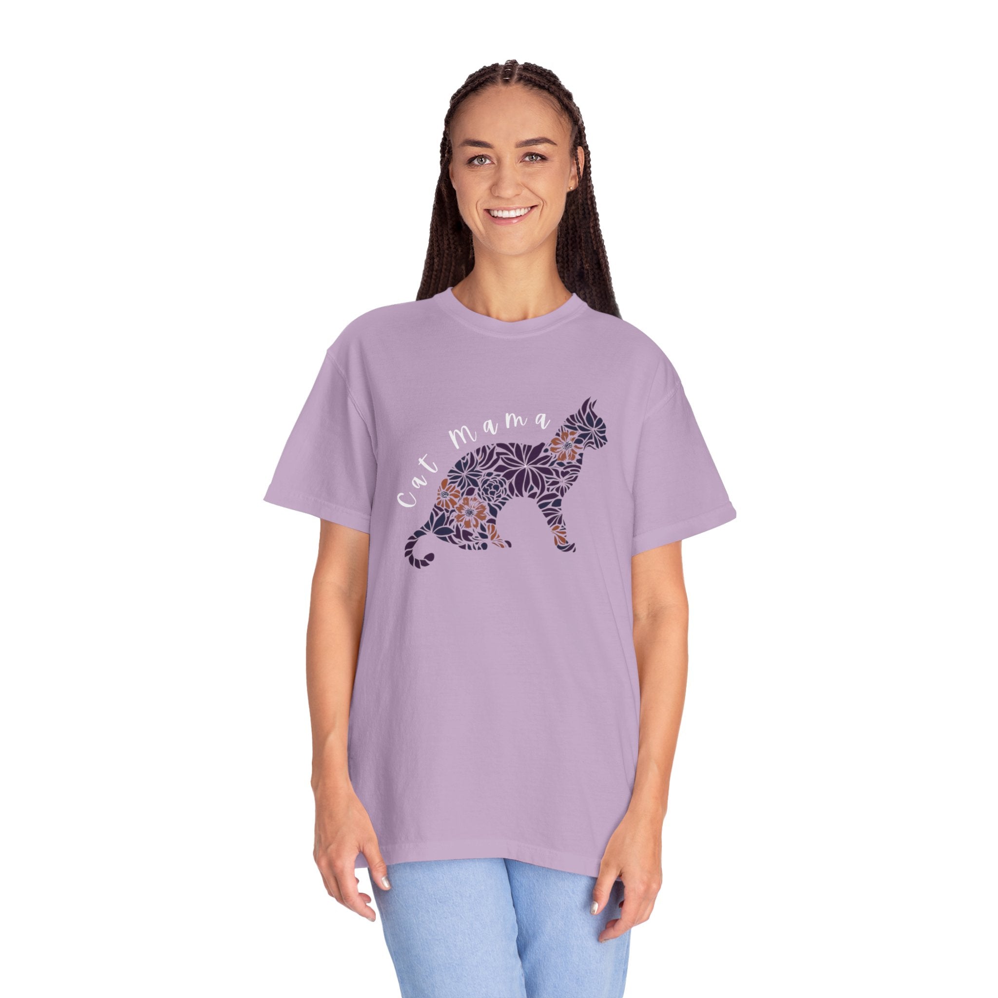 Floral Cat Mama T-Shirt