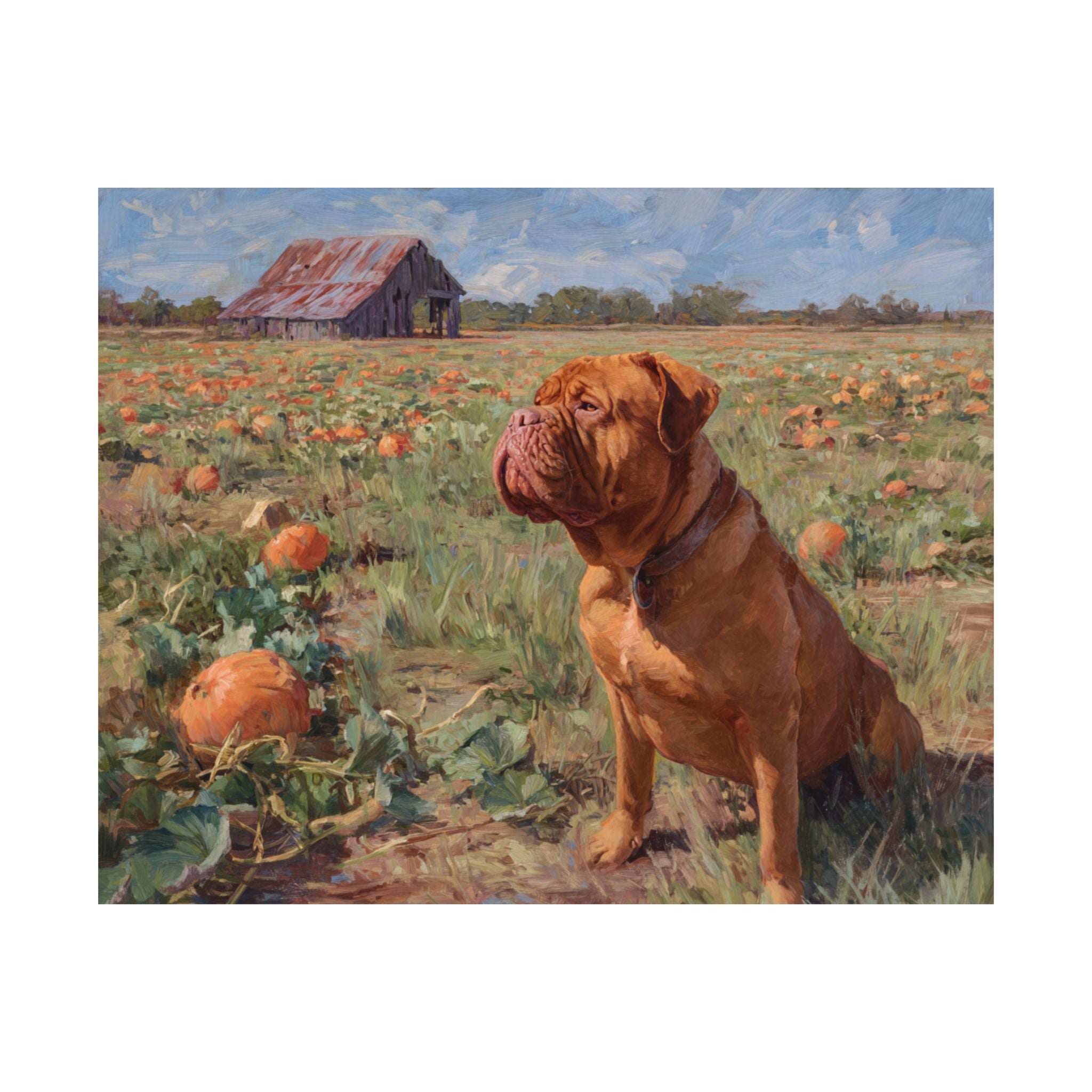 French Mastiff 3- Pumpkin Patch Collection