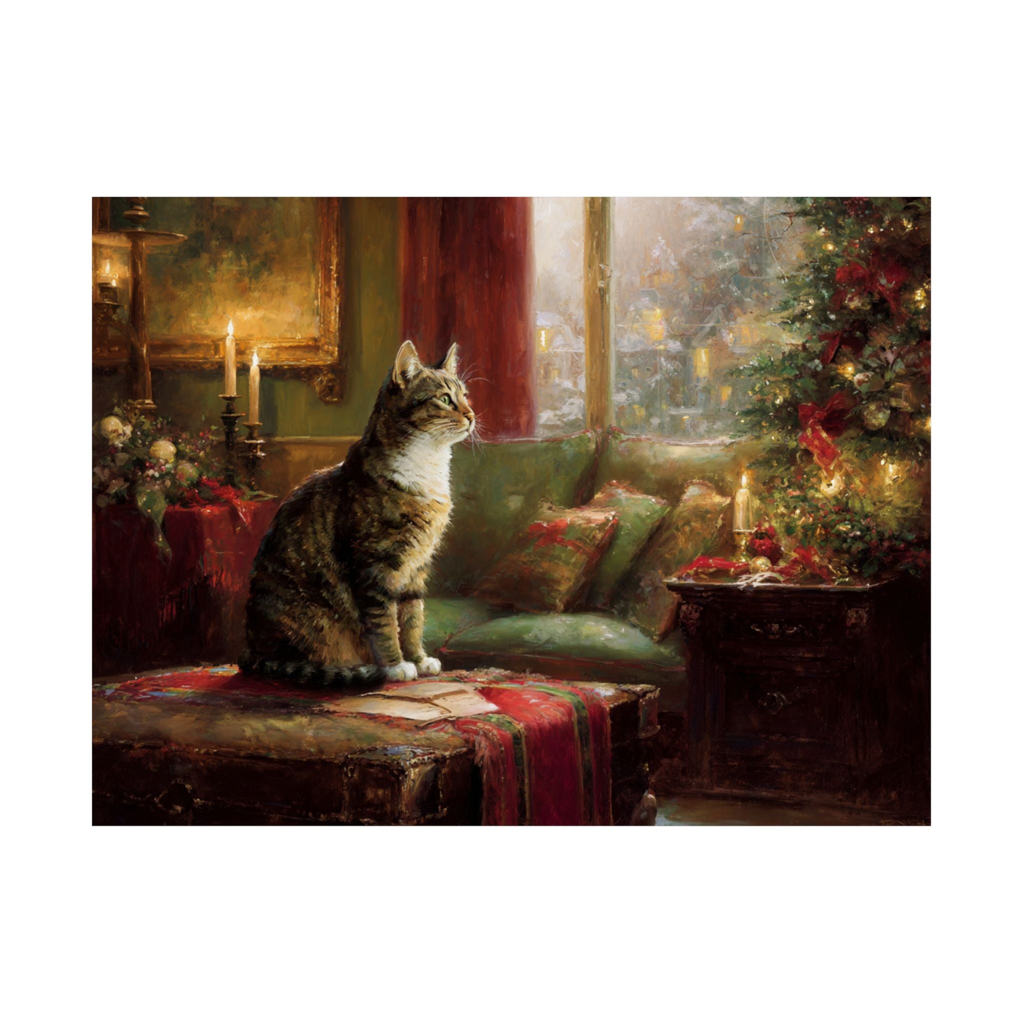 Tabby Cat 1- Cozy Christmas Collection
