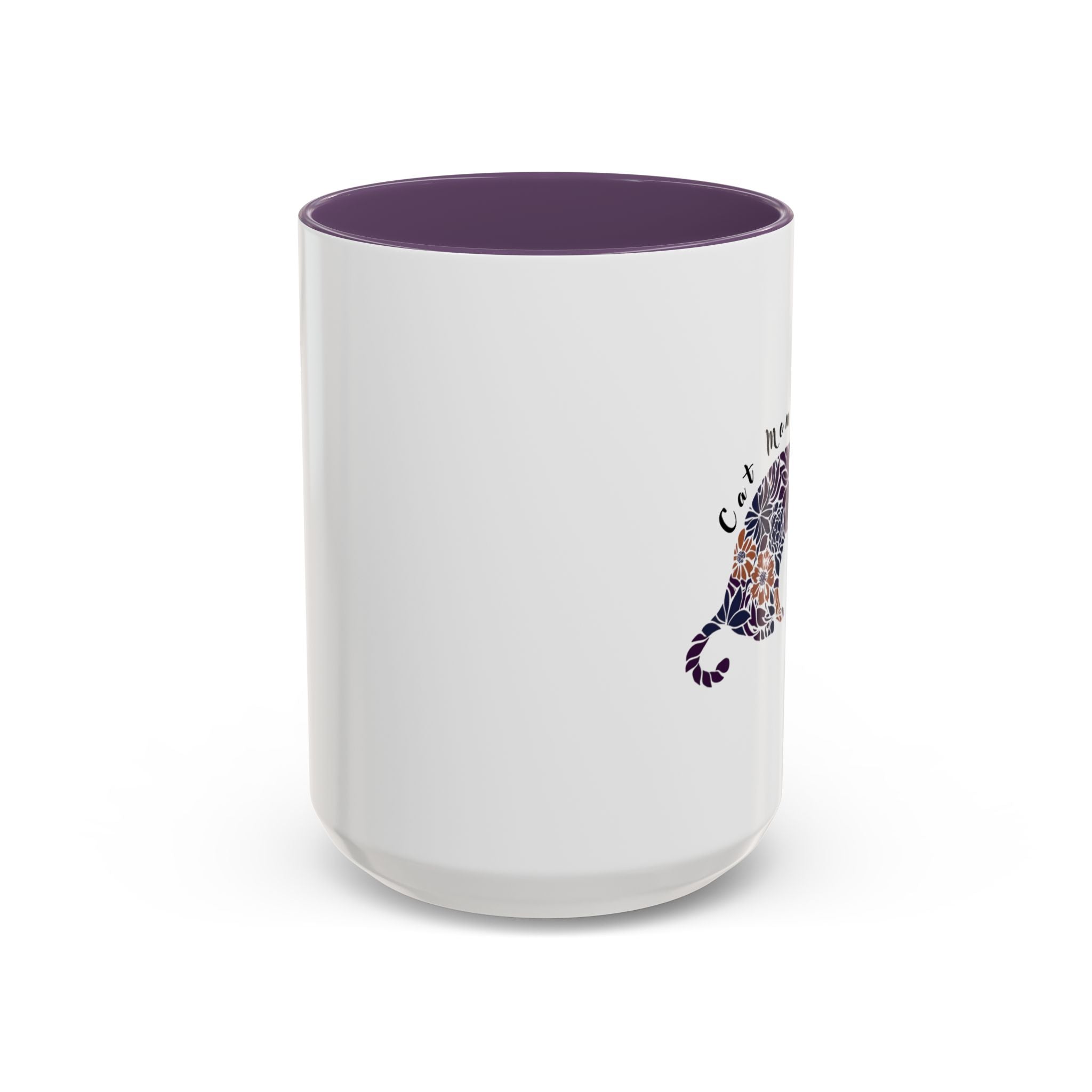 Floral Cat Mom Accent Mug