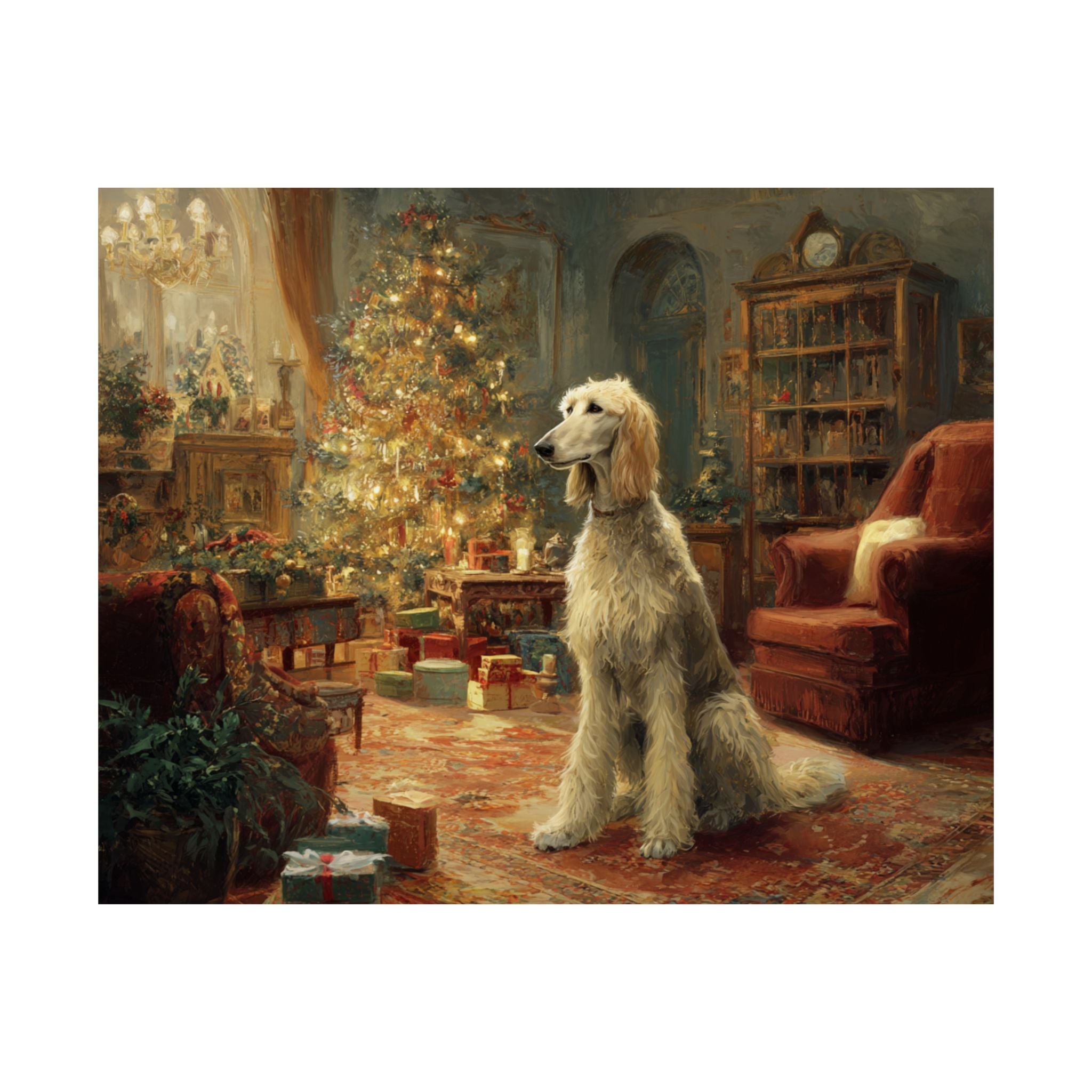 Afghan Hound 1- Cozy Christmas Collection